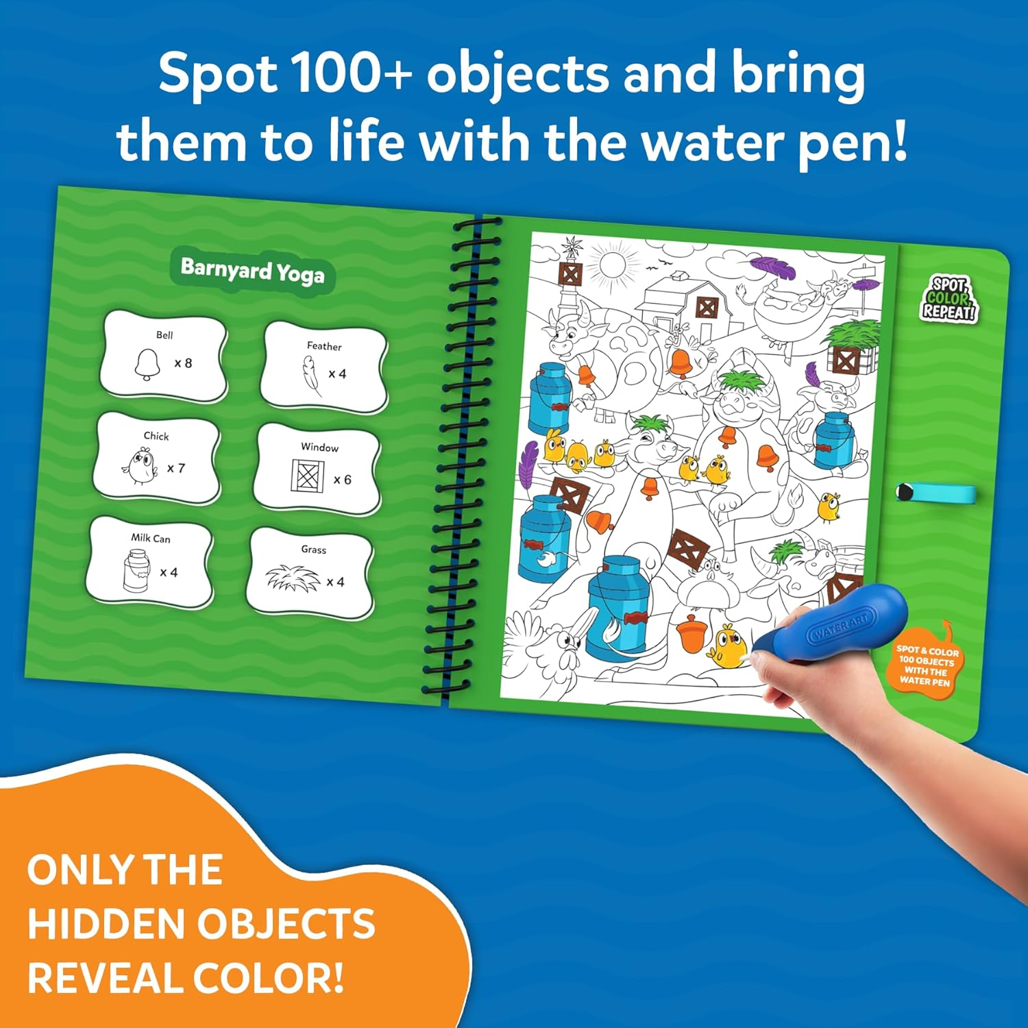 Skillmatics Reusable Search & Find Book - Water Spotter, Mess-Free, Fun Learning Activity, Animals, Travel Toy, Gifts for Boys & Girls Ages 4, 5, 6, 7, 8 image number 4