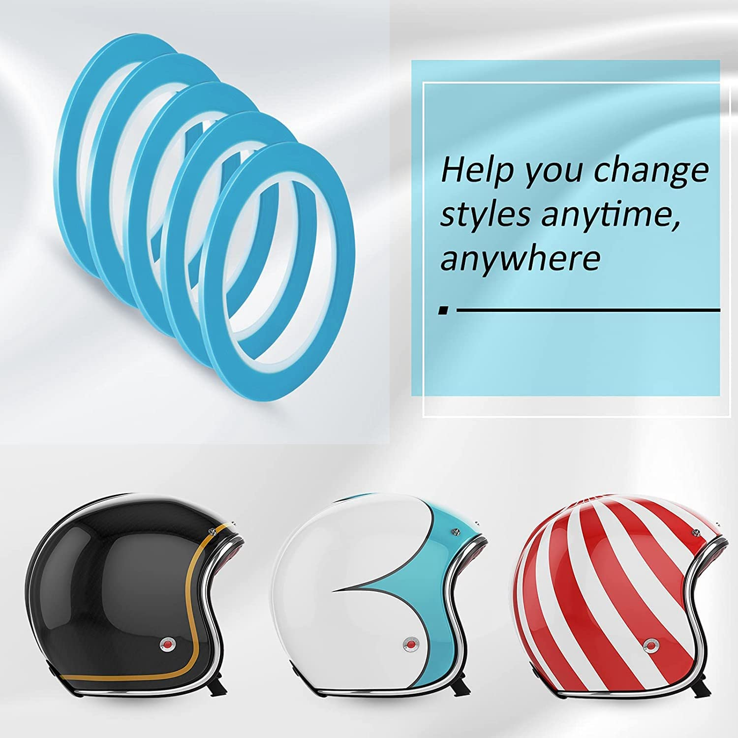 Fine Line Tapes 1/8 Inch 3Mm Vinyl Fine Line Masking Tape for Curves Automotive Car Painter, 33 Meters for Each Roll image number 3