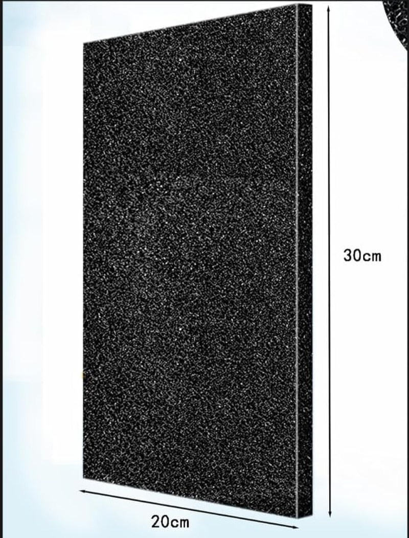 Black Bio Sponge Filter Media Pad for Aquarium Fish Tanks - Durable, High-Efficiency Water Purification with Extra Large Pores, Customizable Size 20X30X2Cm image number 2