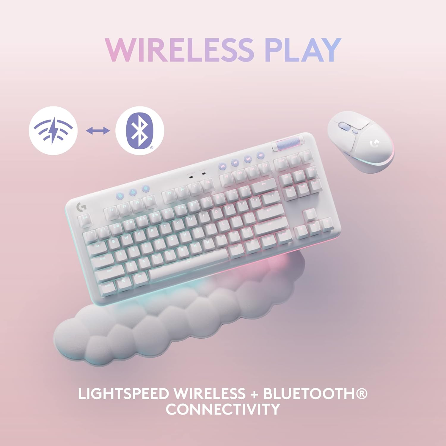 Logitech G Wireless Gaming Combo, G715 Keyboard and G705 Mouse, Customisable LIGHTSYNC RGB Lighting, Lightspeed Wireless, Bluetooth, Lightweight, Pc/Mac/Laptop image number 1