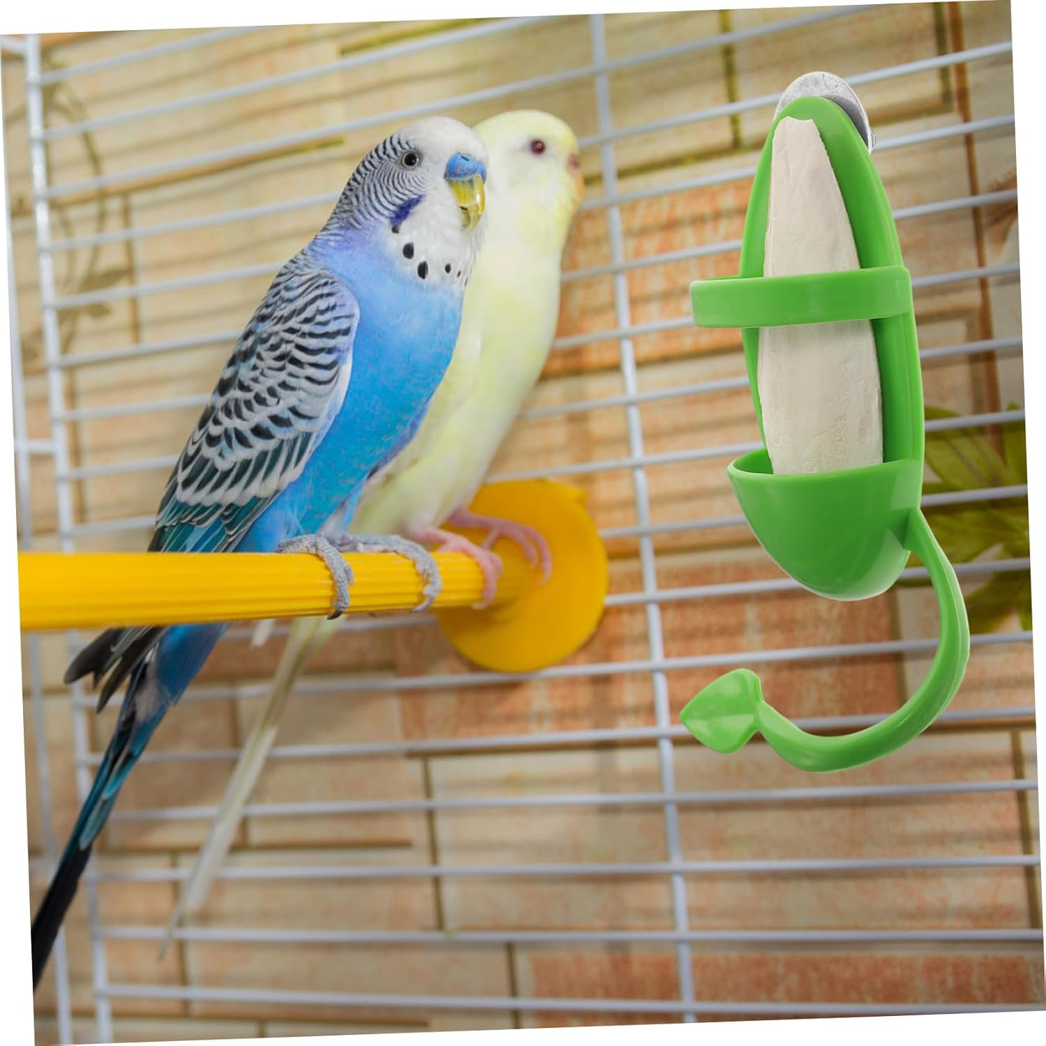 JOINPAYA 3Pcs Cuttlebone Parrot Feeding Rack Set Hanging Cuttlefish Bone Holders for Bird Cage Accessories, Pet Supplies for Parrots, Suitable for Bird Feeding and Calcium Supplement image number 1