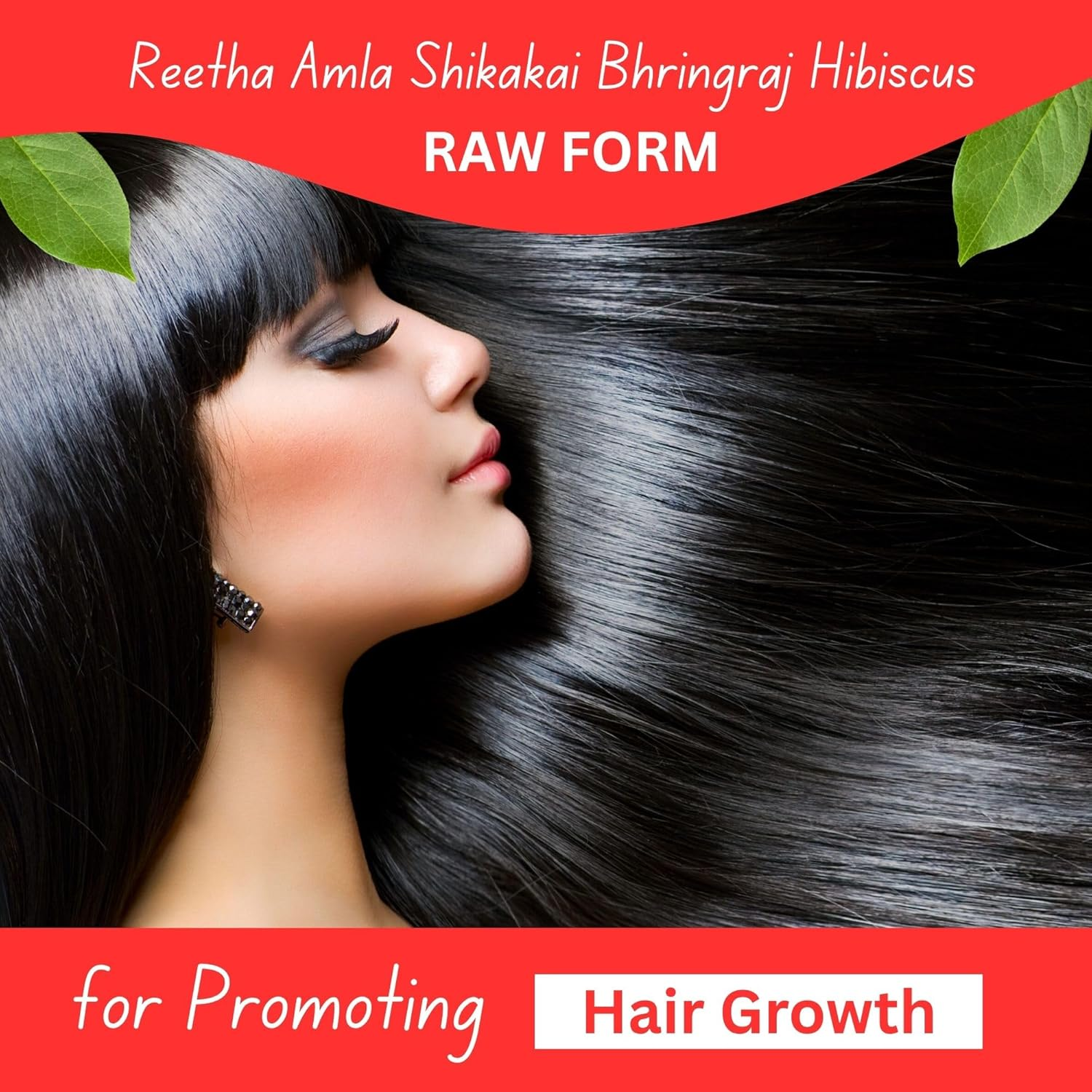 Brijbooti Reetha Amla Shikakai Bhringraj Hibiscus (Raw Form) for Hair 500 Gm (100G Each)