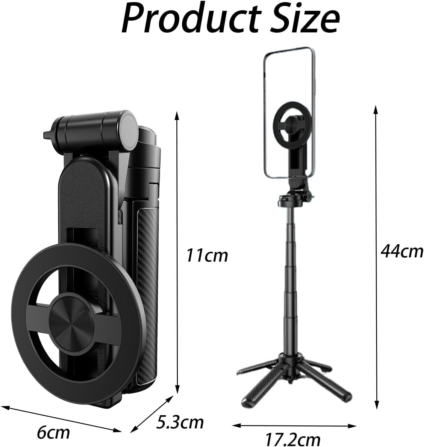 4-In-1 Multifunctional 360&deg; Rotation Magnetic Selfie Stick, 2025 New 4-In-1 Multifunctional Magnetic Selfie Stick,360&deg; Rotation Extendable Phone Tripod, for Travel and Vlogging (1PCS) image number 4