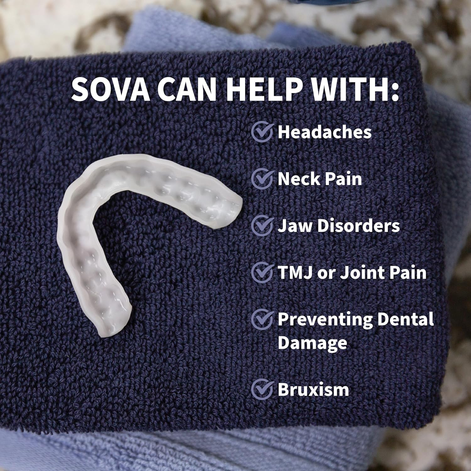 Sova 3D 1.6Mm Night Guard Custom-Fit Dental Mouth Guard, Snow White