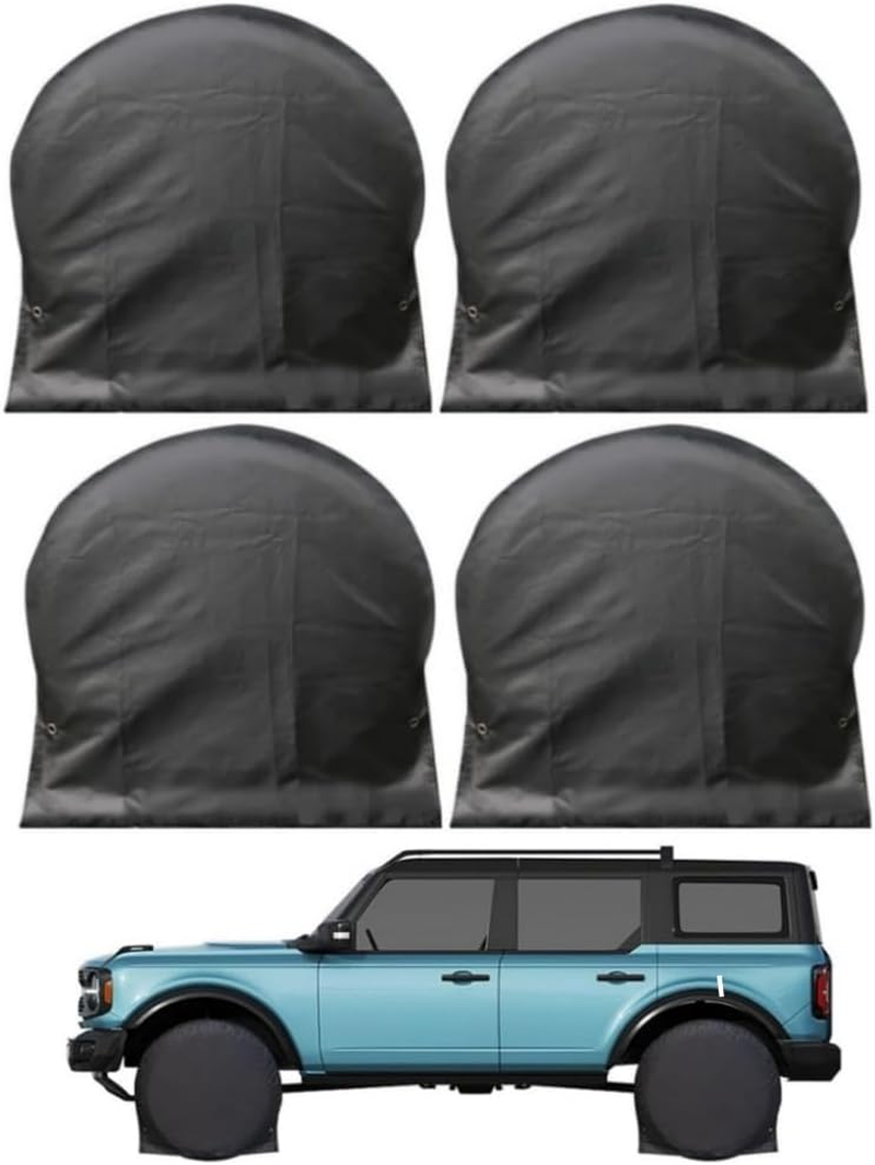 Set of 4 Tire Covers,Waterproof Aluminum Film Tire Sun Protectors,Weatherproof Tire Protectors 27-29Inches image number 5