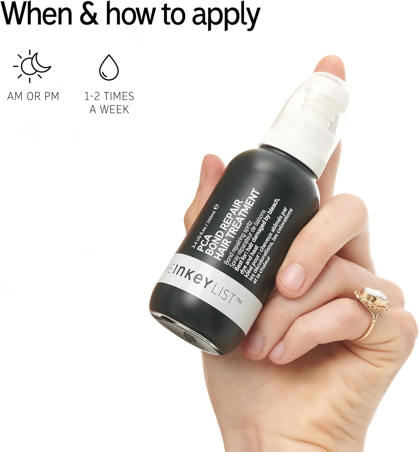 The INKEY List PCA Bond Repair Hair Treatment to Protect and Strengthen Damaged Hair 100Ml, IH007KM image number 3