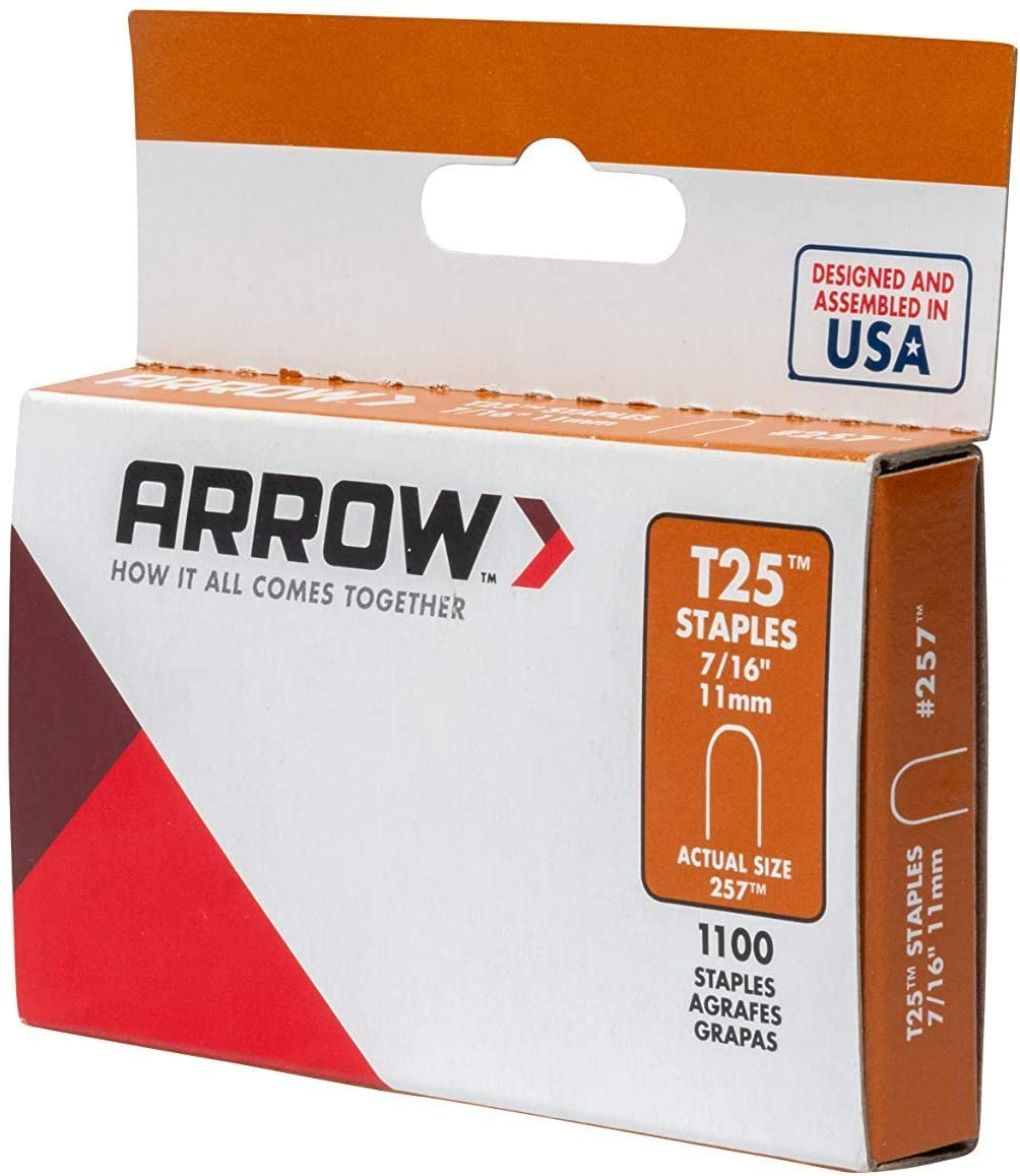 Arrow Fastener 257 Genuine T25/T2025 7/16-Inch Staples, 1,000-Pack image number 2