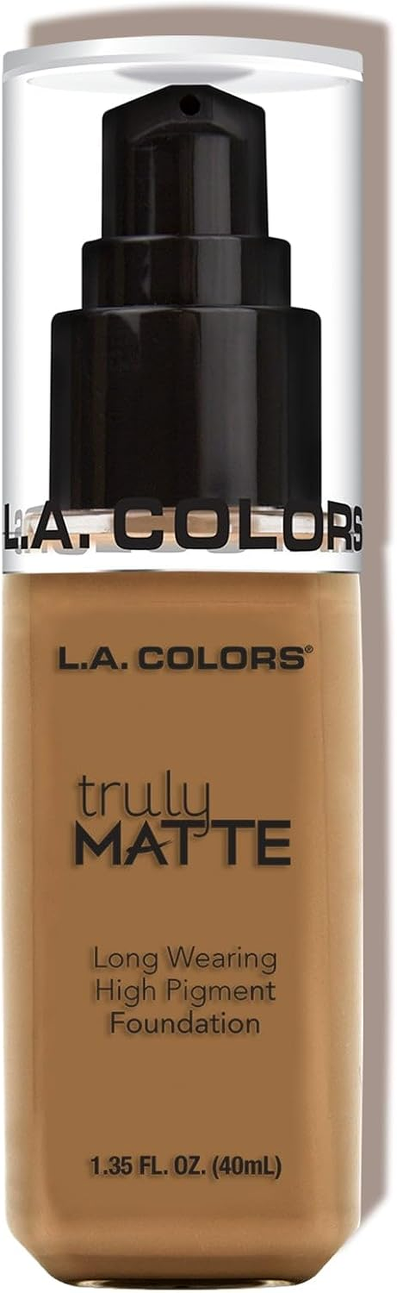 L.A. Colours Truly MATTE Long Wearing High Pigment Foundation (CLM362 Warm Caramel) image number 3