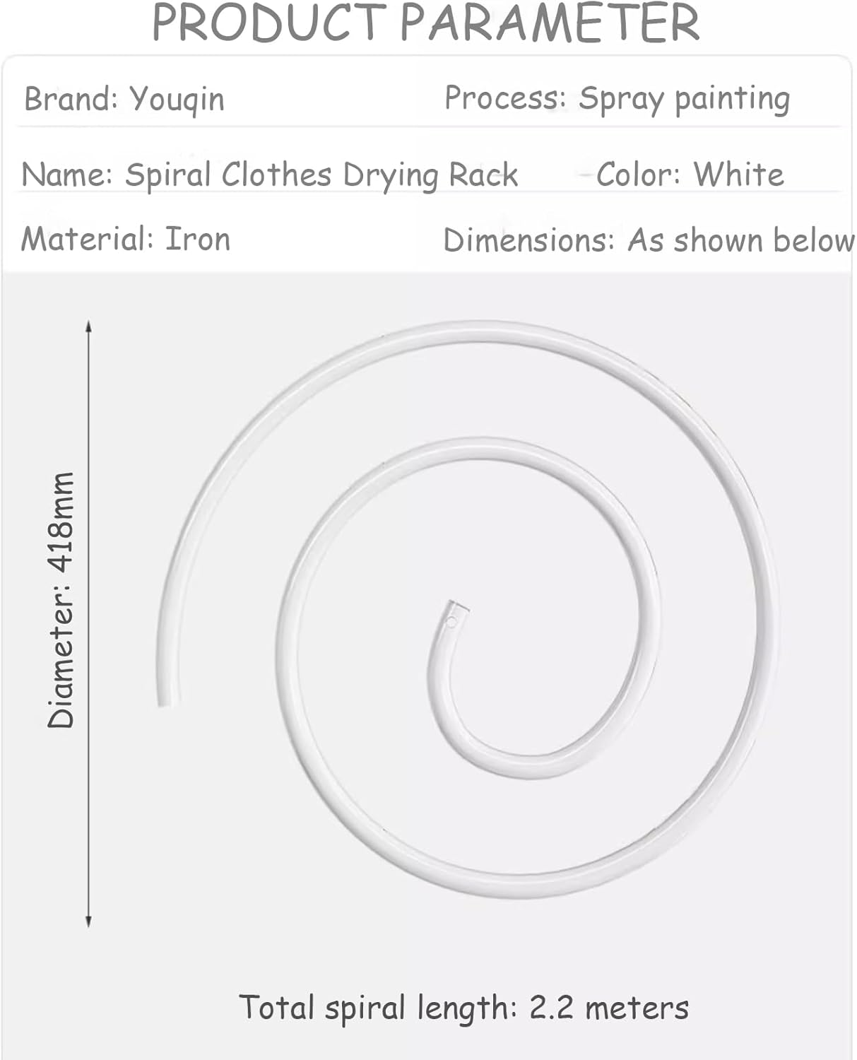 Taoluwin Spiral Sheet Hanger, 360&deg; Rotating Bed Sheets Drying Rack with Thickened Frame, Space-Saving Quilt Hanger for Faster Airflow & Fabric Protection image number 4