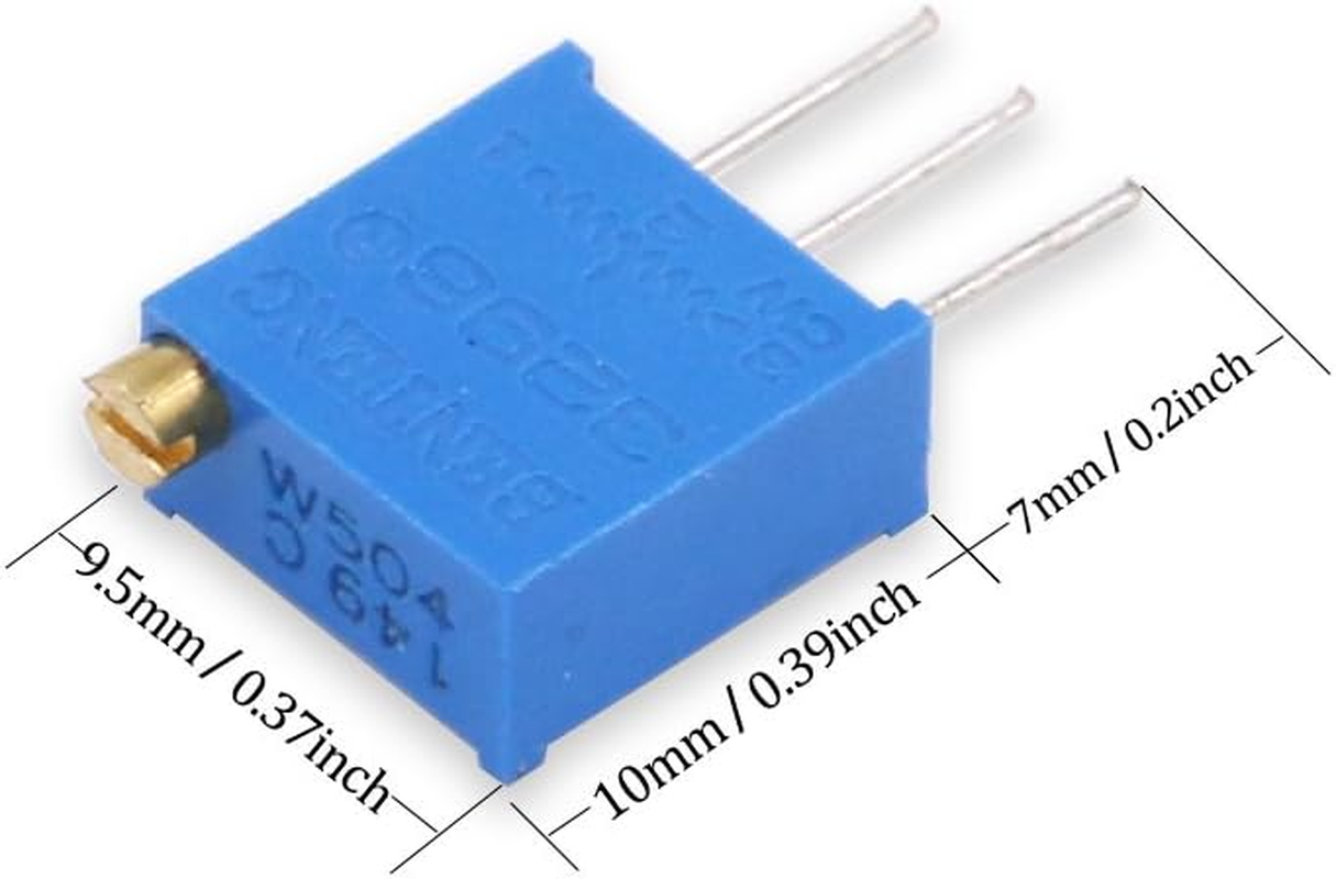 Hilitchi 120-Pcs [100 to 500K] Ohm 3296W Multiturn Trimmer Potentiometer Assortment Kit - [12 Value] image number 5