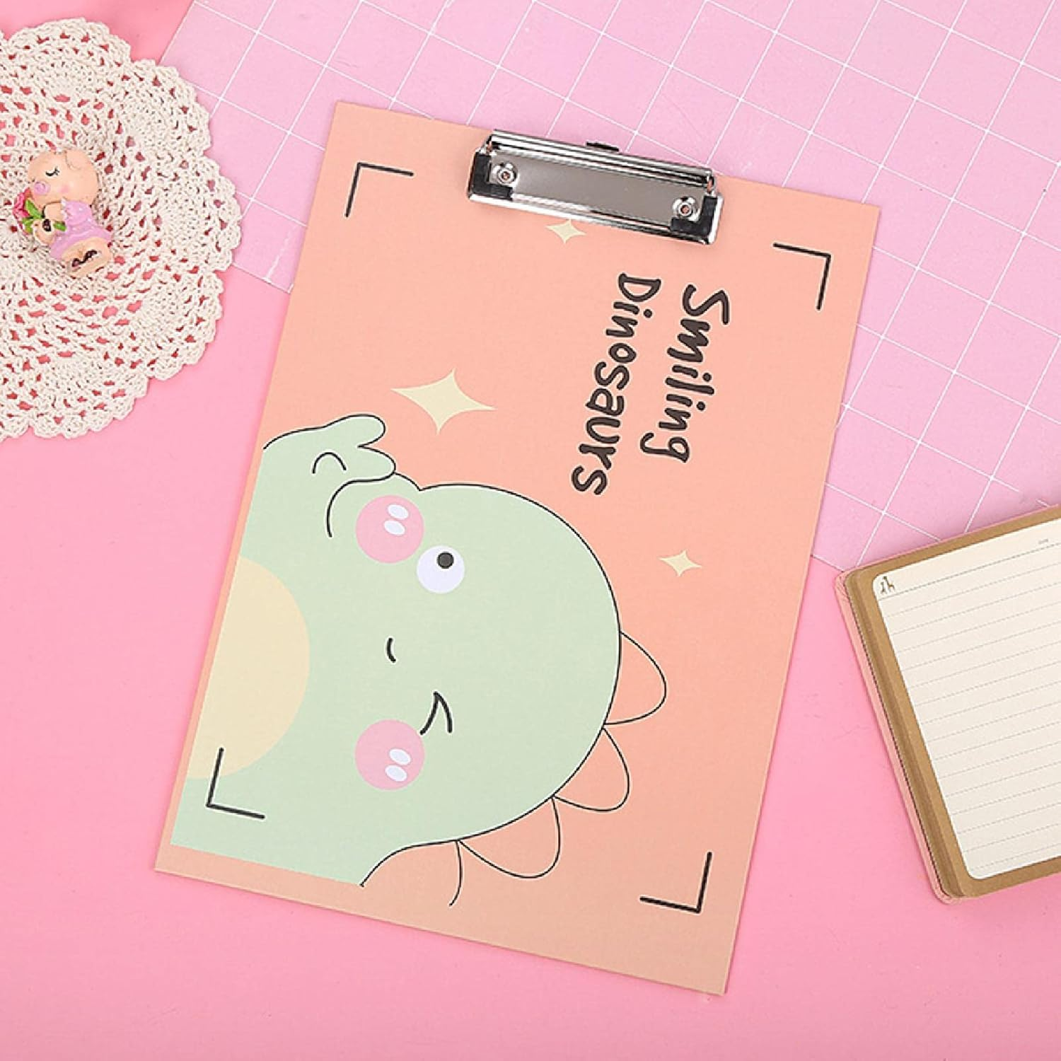 A4 Clipboards, Cute Clip Boards Board Clips for Office, School, Students with Low Profile Metal Clip 1PCS Pink