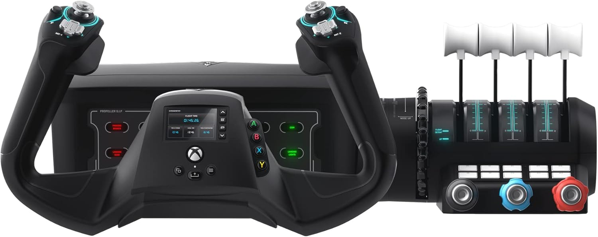 Turtle Beach Velocityone Flight Universal Control System - Xbox Series X & Xbox Series S, Xbox One & Windows &ndash; Yoke Handle, Throttle Quadrant, Trim Wheel & Rudder Controls image number 4