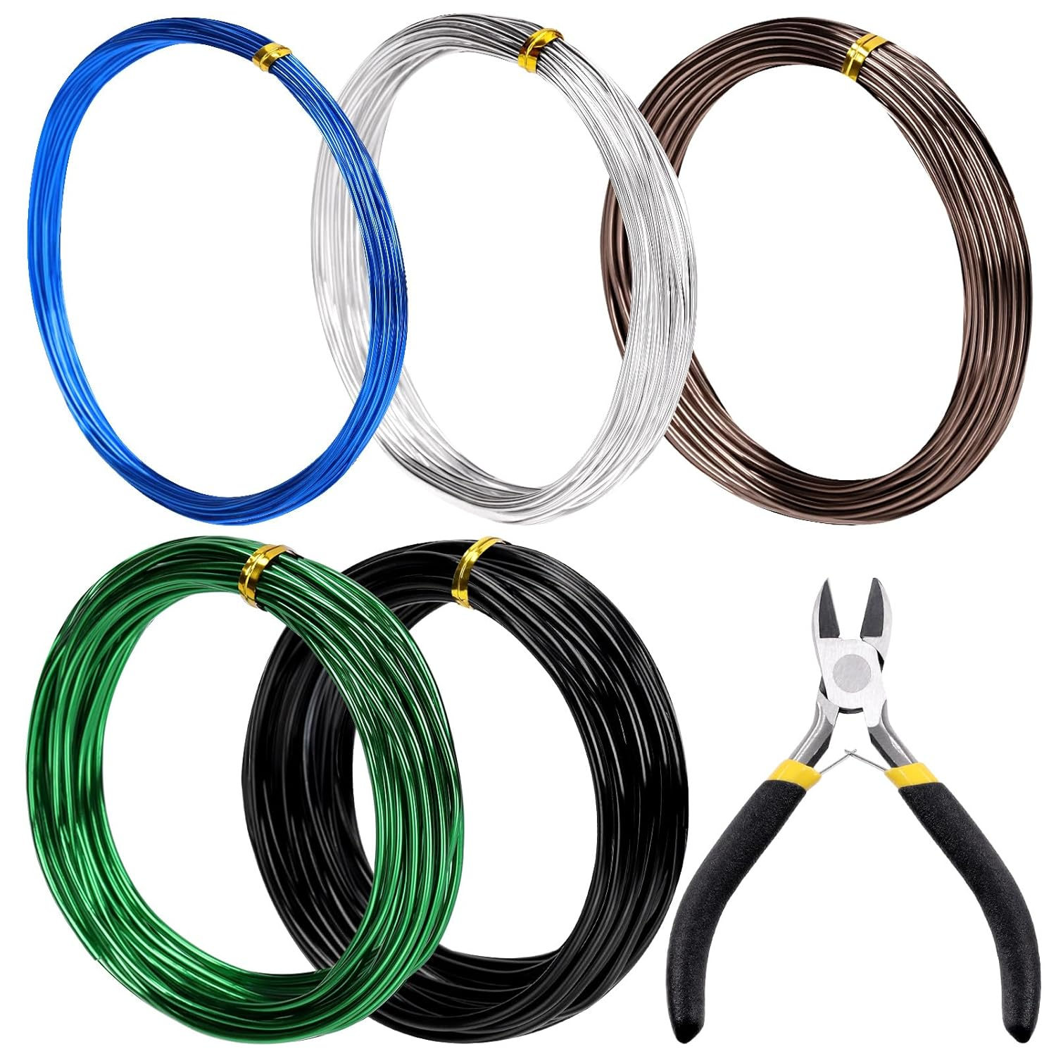 Tanstic 6Pcs Bonsai Training Wire Kit, 0.8Mm, 1Mm, 1.5Mm, 2Mm, 3Mm 82 Feet Total Aluminum Bonsai Wires with Wire Cutter for Bonsai Trees Indoor(16.4 Feet for Each Roll) image number 4