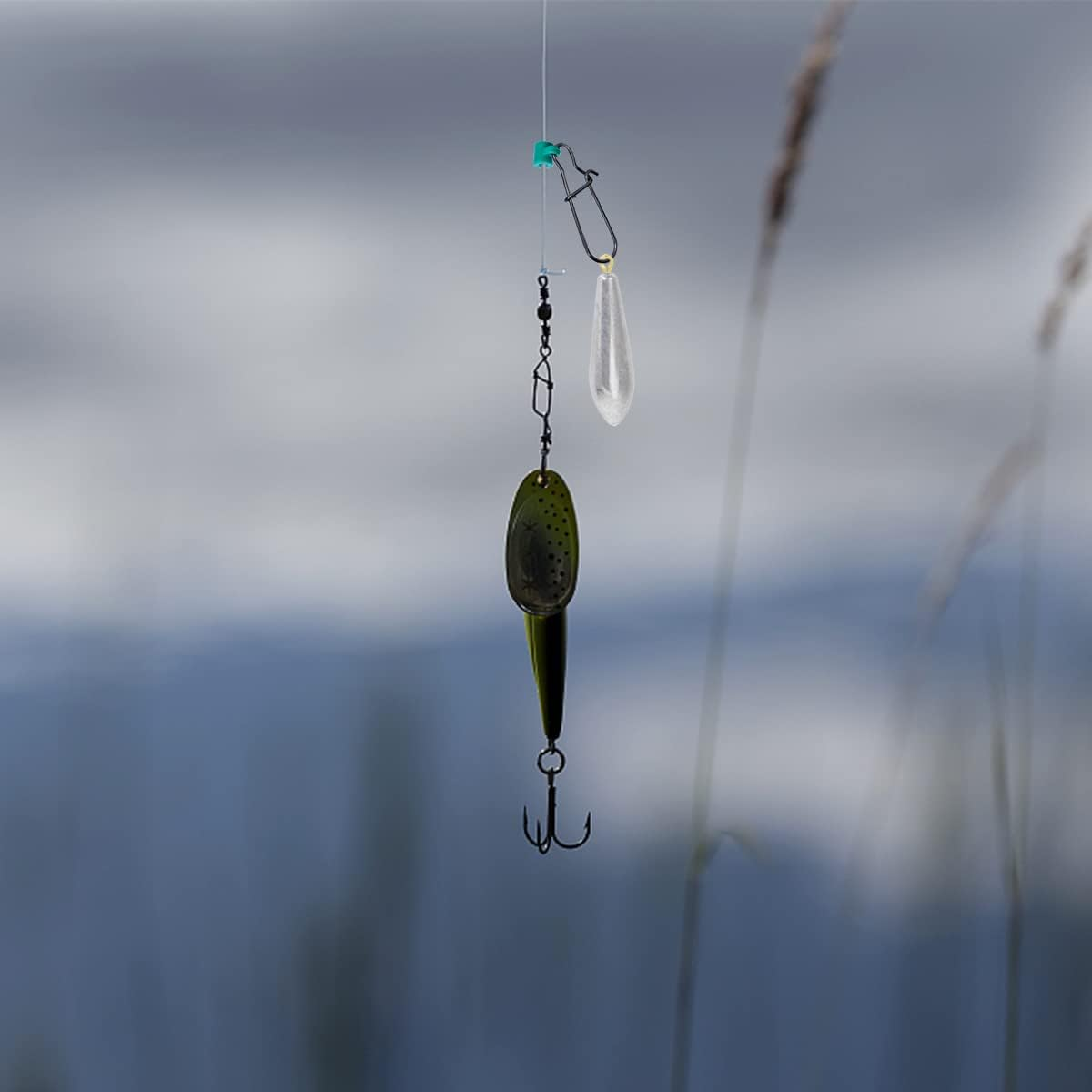 40Pcs Stainless Steel Fishing Line Sinker Slides Catfishing Rig with Duo Lock Snaps Heavy Duty Sinker Slider Swivel Snap Kit for Fishing Tackle - Yellow image number 7