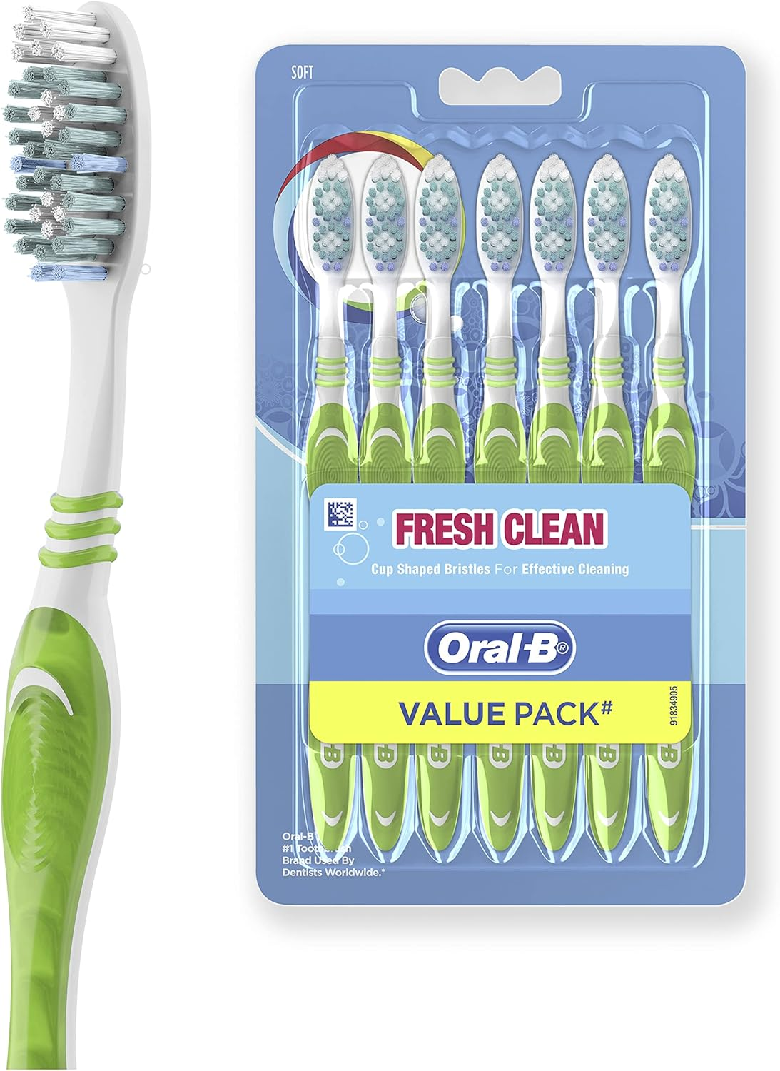 Oral-B Fresh Clean Manual Toothbrush Soft, 7 Pack image number 6
