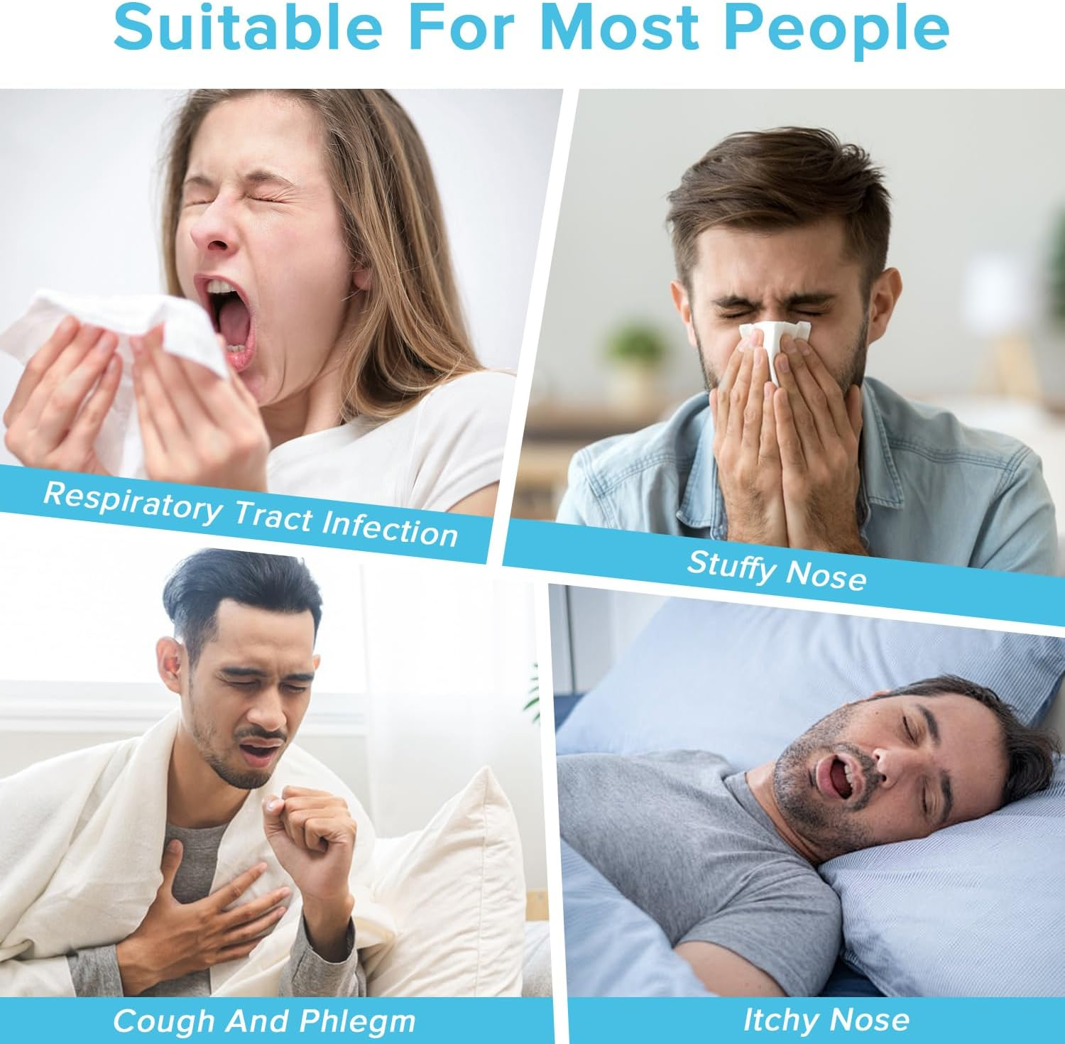 Yakiter Nasal Strips, 60 Pcs Magnetic Nose Strips, anti Snoring Intake Breathing Nose Strips with Nose Clips, for Sleep Sports, Stop Snoring Aids for Men & Women (Black)