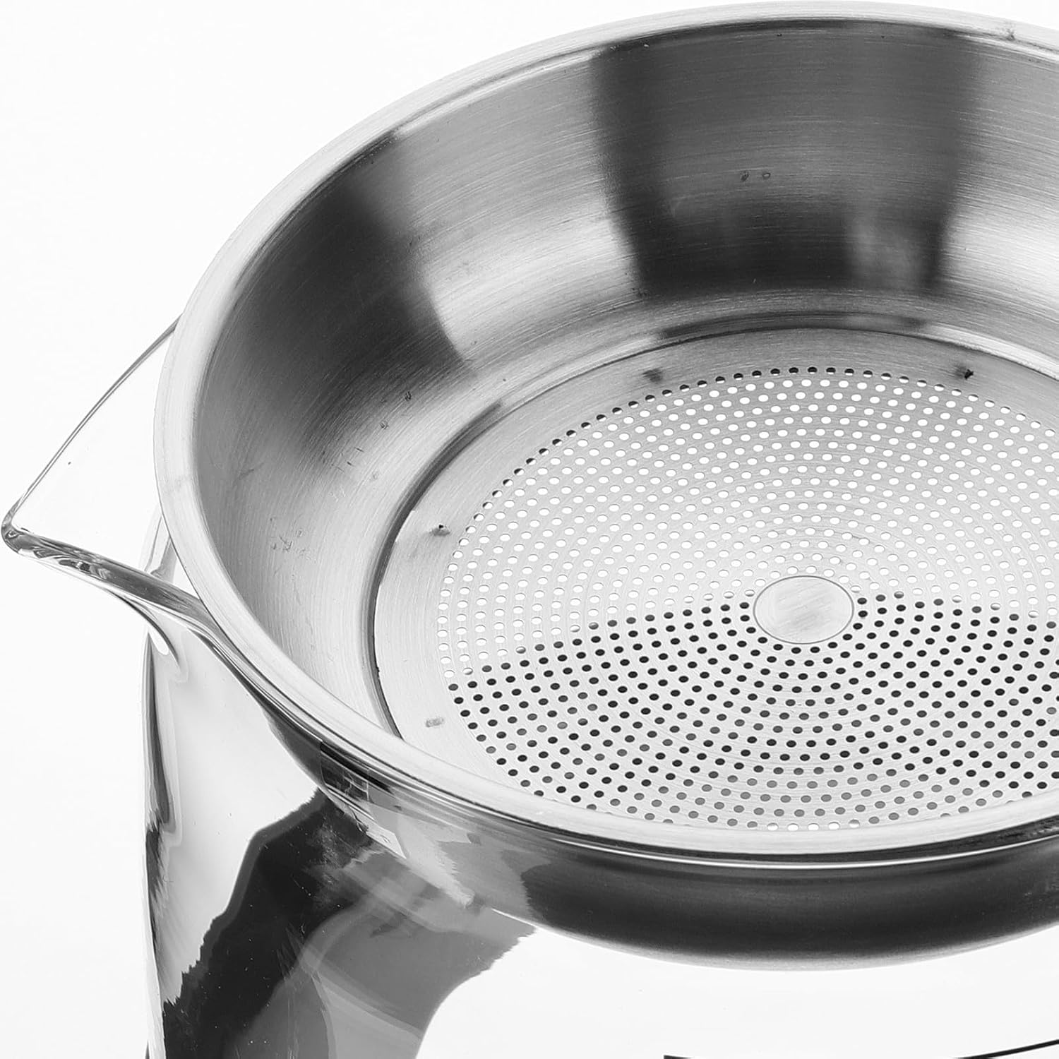 VANZACK Glass Oil Filter Pot 1300Ml with 304 Stainless Steel Strainer, Used Cooking Oil Collector and Fat Separator Container for Household Kitchen image number 1