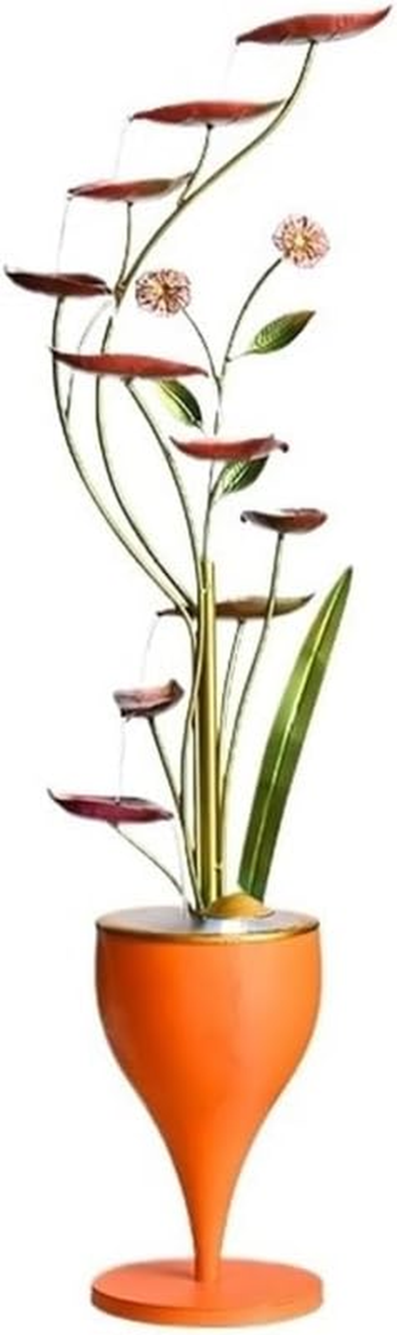 Outdoor Fountain Creative Circular Flow Ornaments Floor Standing Modern Feng Shui Wheels Light Luxury Decorations Housewarming and Opening Gifts(Green)