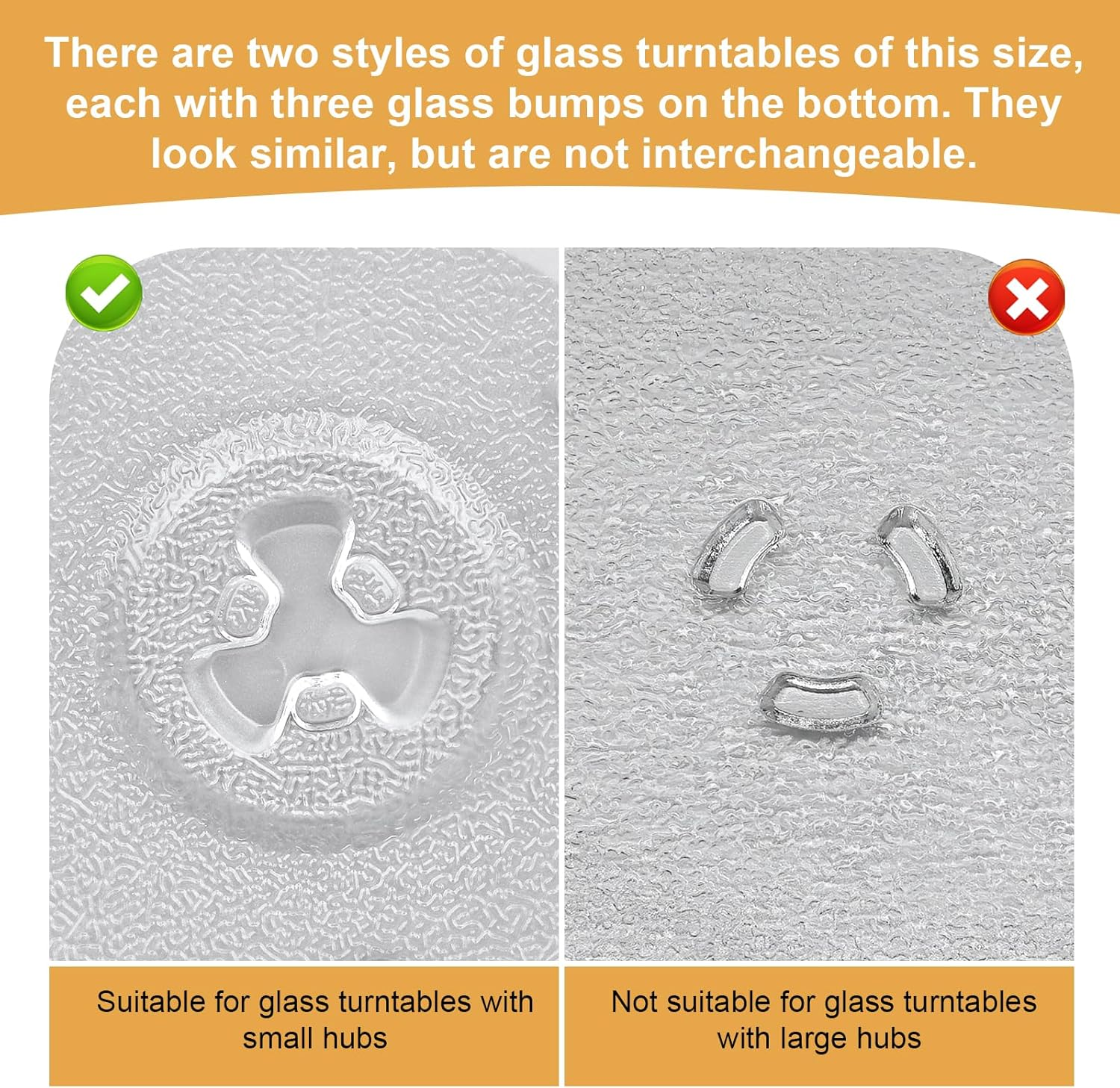 10.6In Microwave Glass Turntable, Microwave Glass Plate Replacement Compatible with Hamilton Beach P90D23AL-R1/GE WB48X26755/WPW10551236 image number 2
