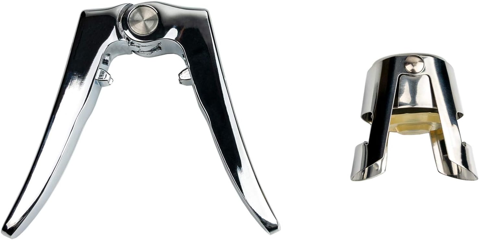 Grunwerg Classic Design Stainless Steel Champagne Set in Deluxe Bamboo Presentation Box image number 1