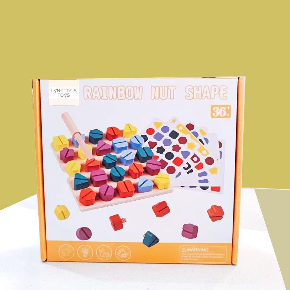 LYNETTE'S TOYS Montessori Screw Driver Board Set for Toddlers &ndash; Montessori Learning Toy for Toddlers 3+ | STEM Shape Sorter & Fine Motor Skills Activity | Safe, Durable, Travel-Friendly image number 5