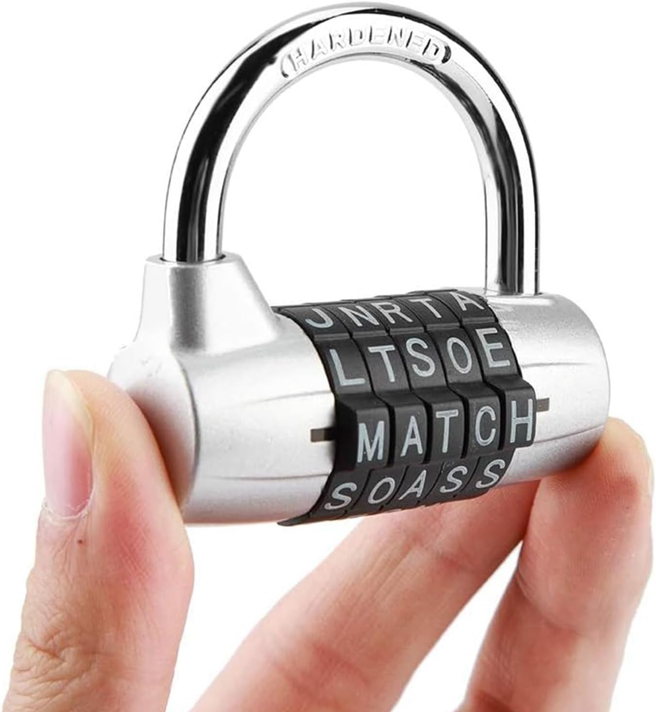 Combination Lock, 5 Letter Combination Padlock, Luggage Lock, Travel Lock, Safety Padlock Keyless Resettable Metal Lock for School Gym Locker, Sports Locker, Fence, Toolbox, Case, Hasp Storage image number 1