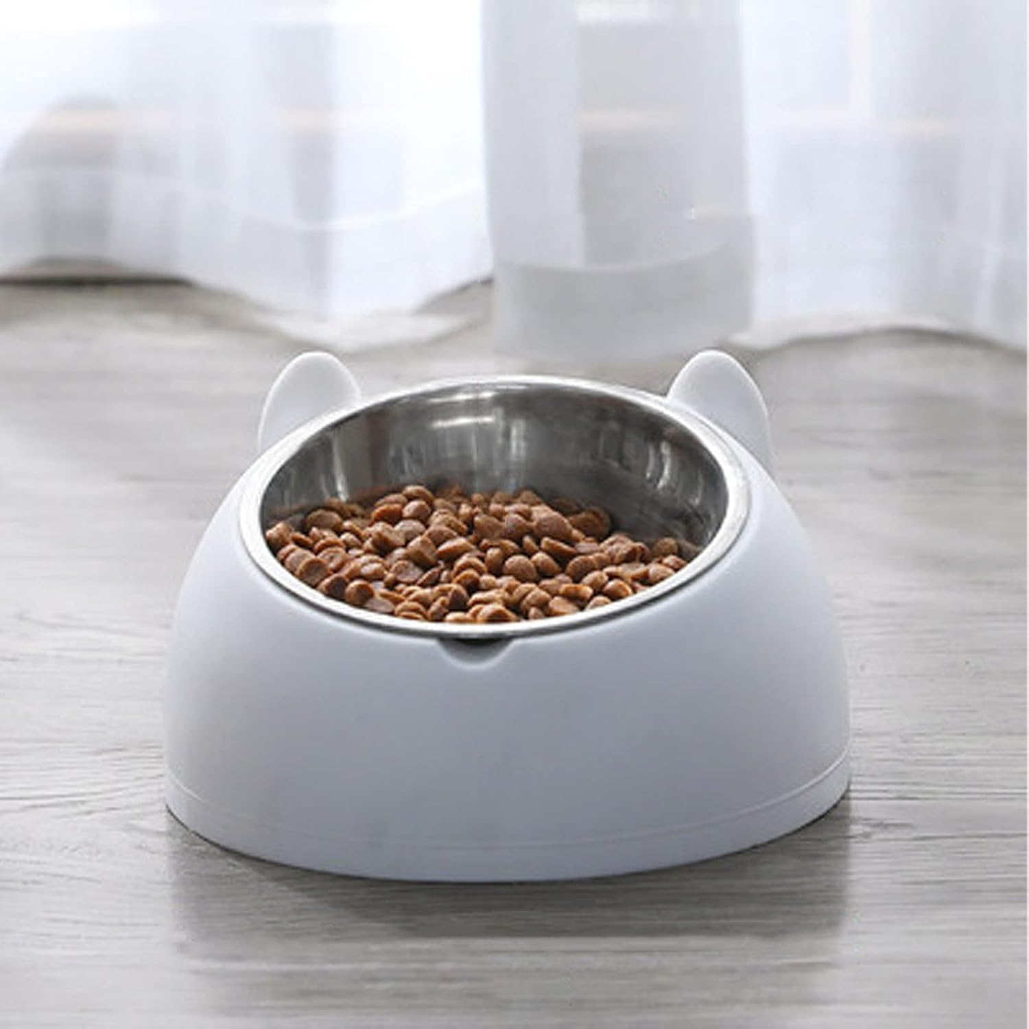 Cat Food Bowl, Removable, Tilted Food Grade 304 Stainless Steel with Inclined Base, 200 Ml Capacity, Elevated, Tilting Feeding Bowl For image number 6