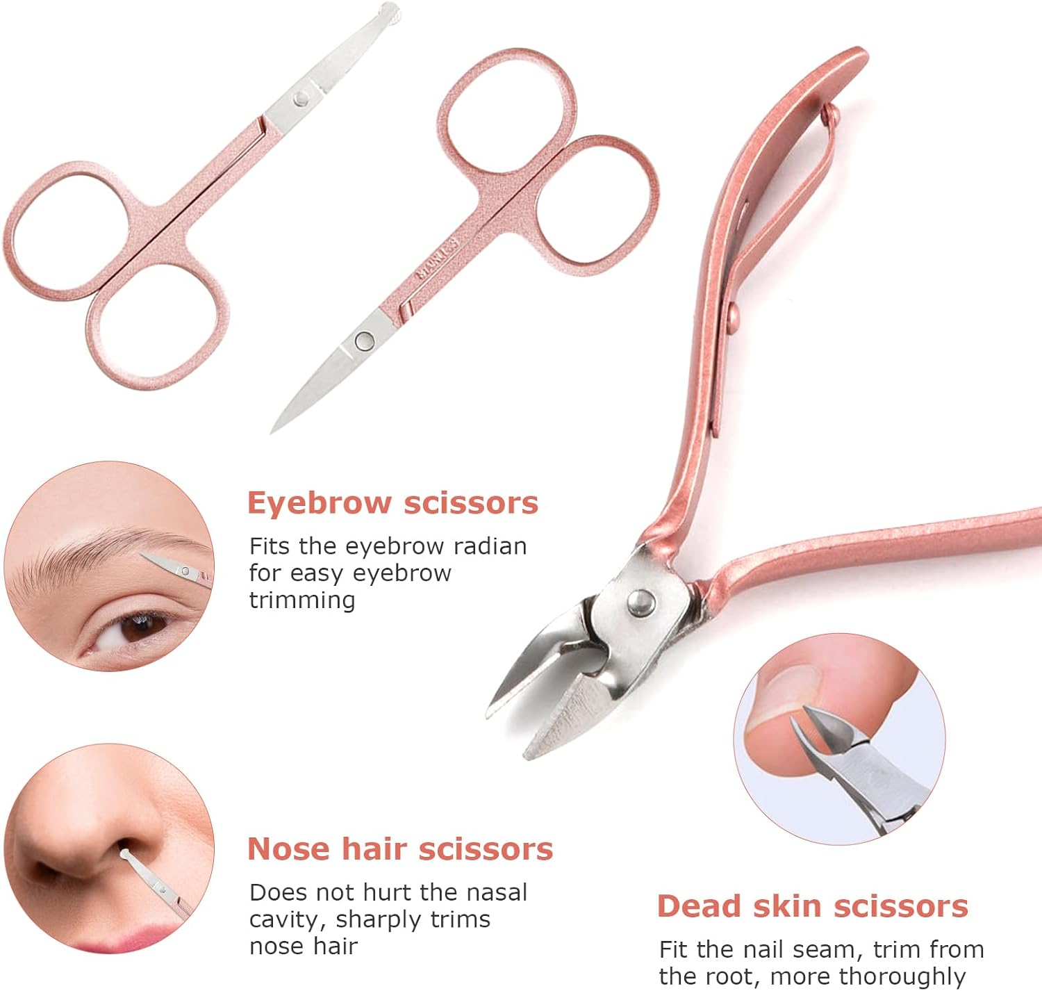 Manicure Set 30 in 1 Nail Clippers Set, Nail Manicure Kit for Women, Toenail Clippers Pedicure Kit, Pedicure Tools, Suitable for Travel Manicure Tools, Toe Nail Care Kit, Manicure Set Women