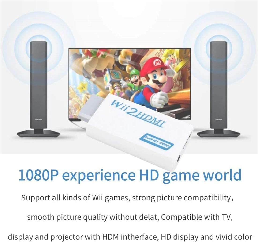 Wii to HDMI Converter 1080P 720P , SZJUNXIAO Wii HDMI Adapter Connector Output Video & 3.5Mm Audio - Compatible with Nintendo Wii, Wii U, HDTV, Supports All Wii Display Modes image number 1