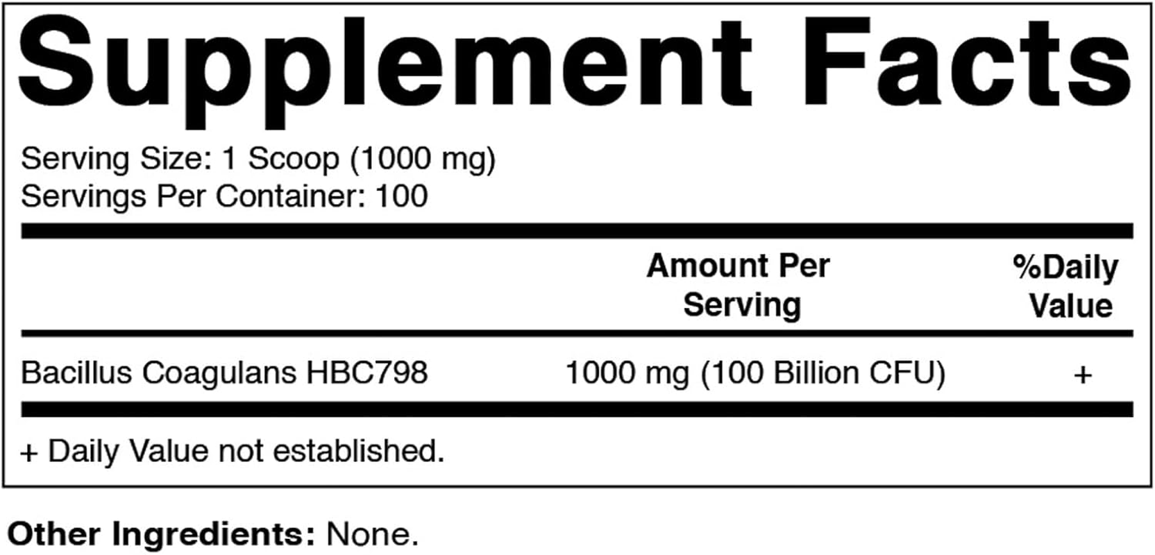 Vitamatic Bacillus Coagulans Probiotic Powder - Digestive Health Support - 100 Gram (3.5 OZ) - 100 Servings image number 1