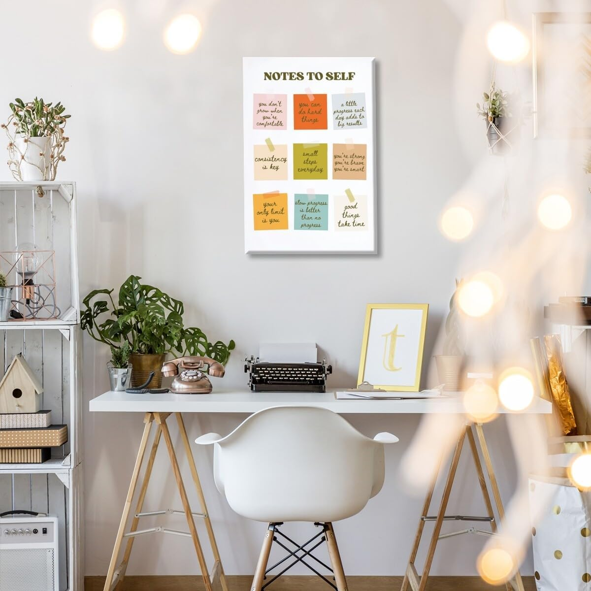 Artellix Inspirational Positive Posters Uplifting Saying Wall Art Notes to Self Motivational Quotes Prints Mental Health Artwork for Teen Room Office Dorm Bedroom Decor 8X12Inch Unframed