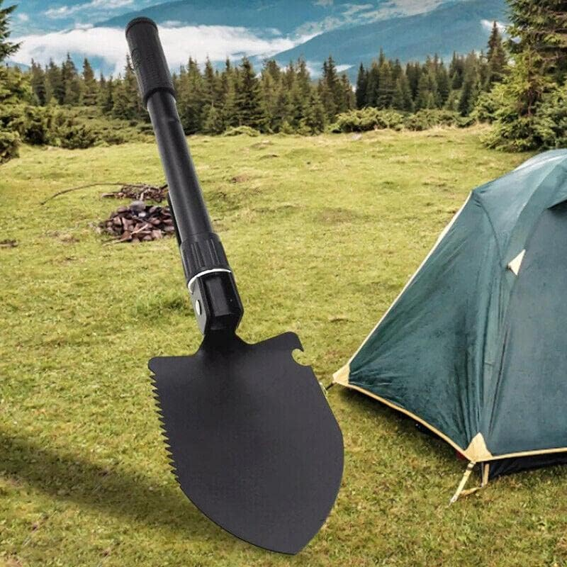 AIMALL Outdoor Survival Foldable Shovel Spade Garden Camping Hiking Camp Compass image number 6