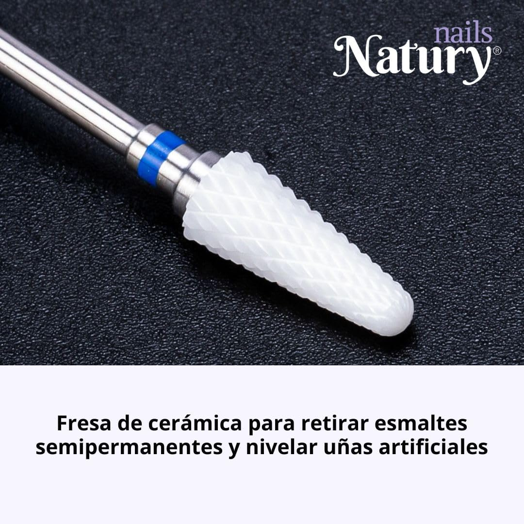 Natury Nails Ceramic Nail Cutter Bits Manicure Pedicure Nail Polish Acrylic Nails and Gel Nails File for Woodturning Blue Medium Grit image number 1