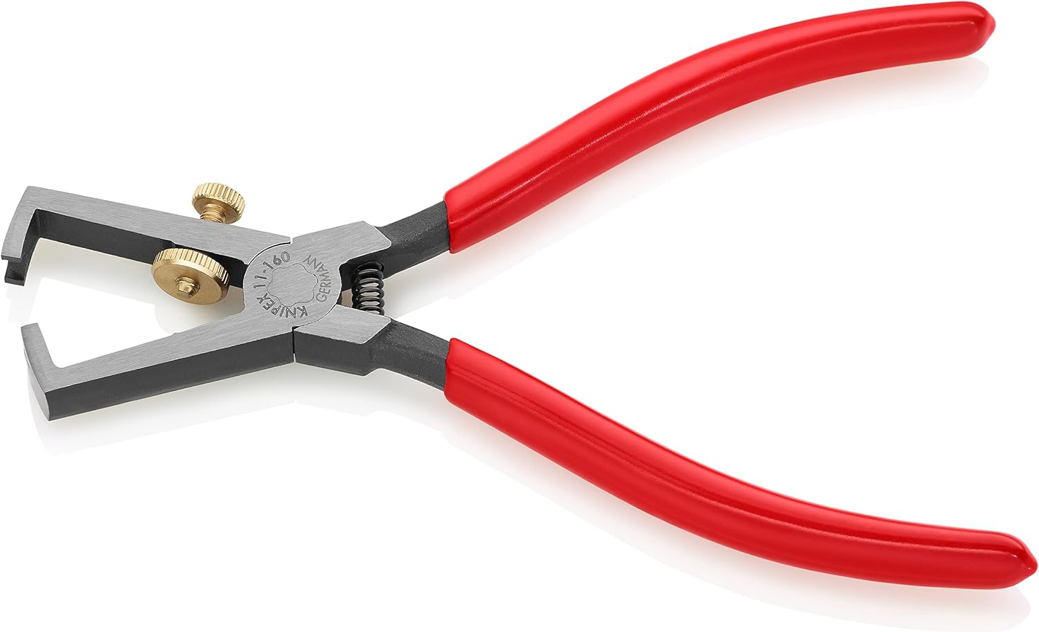 Knipex 11 01 160 SB Insulated Universal Wire Stripper with Opening Spring, 160 Mm Length - On Self-Service Card, Red/Blue, Atramentized image number 1