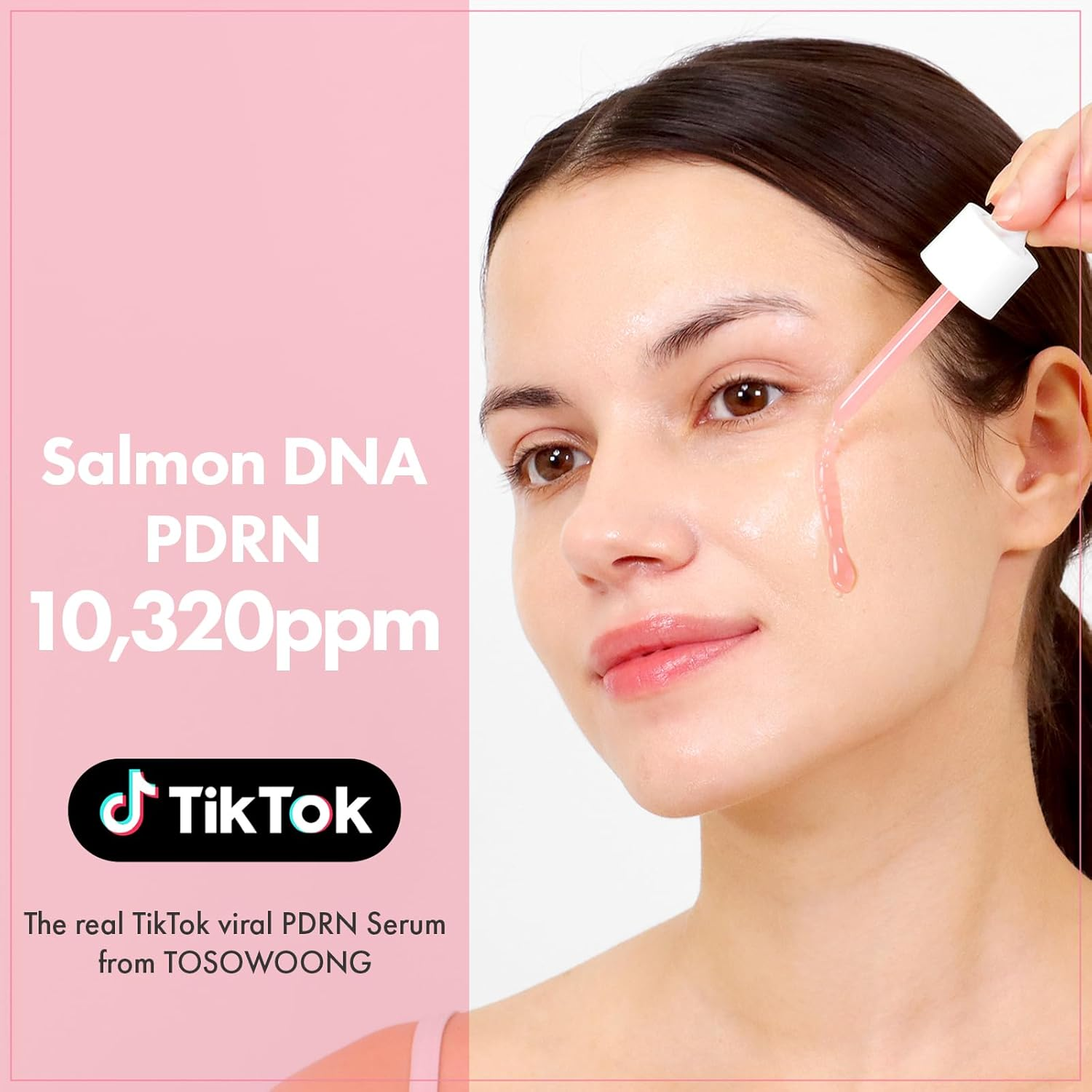 TOSOWOONG Pink Peptide 12 PDRN Serum with Salmon DNA PDRN 10,320Ppm, 12 Peptides, Niacinamide, Skin Glow, Hydrating, Moisturizing, Firming, Uneven Skin Tone, Korean Skincare, 33Ml, 1.11 Fl.Oz. image number 1