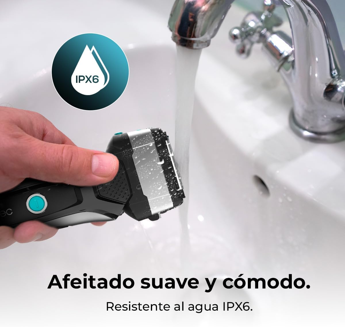 Cecotec Precisioncare X-Trimm Wireless Triple Beard Trimmer with 3 Stainless Steel Blades, Display, 60 Minutes Working Time, IPX6 image number 6