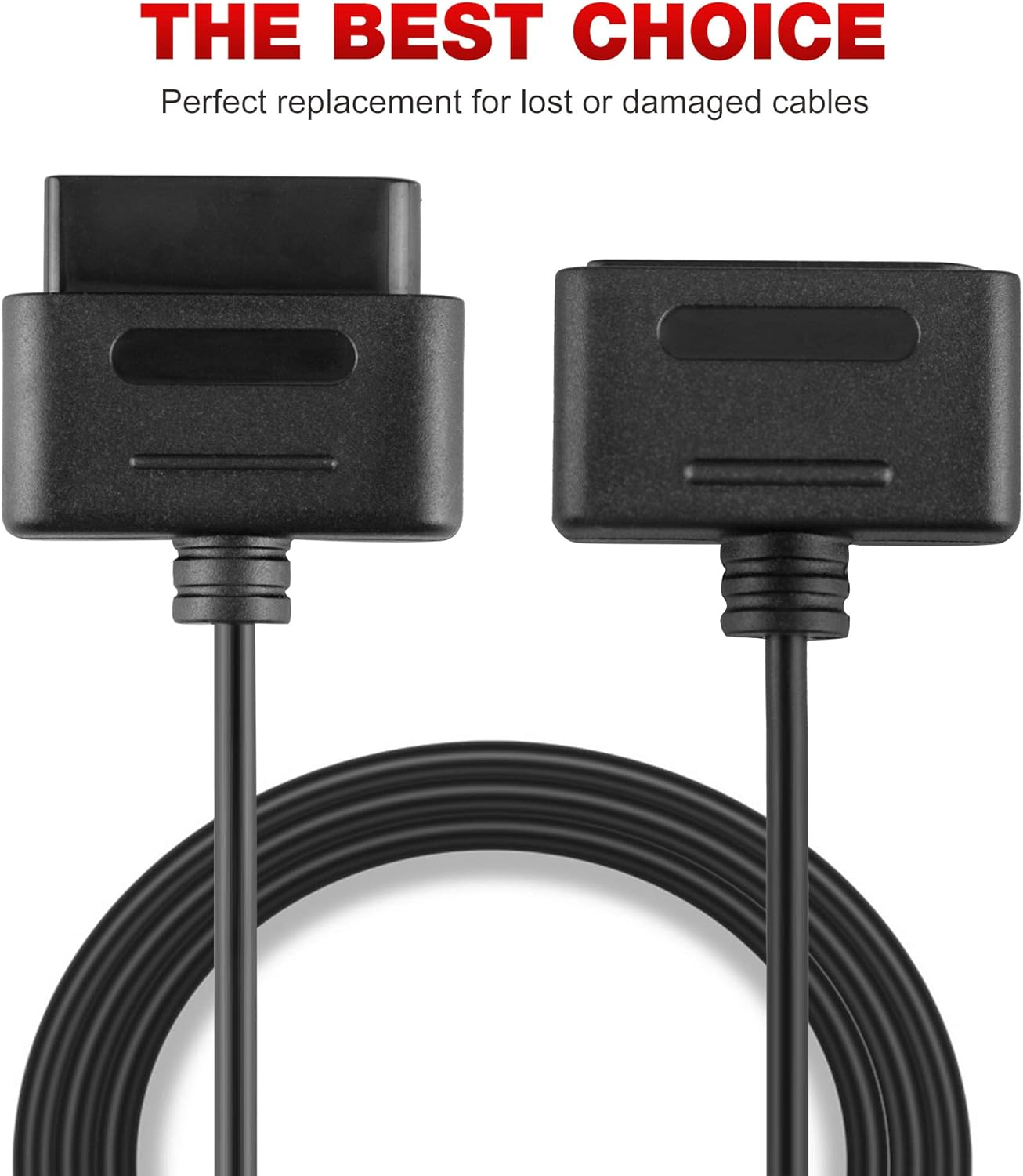 2Pack 6Ft SNES Controller Extension Cable for Retro-Bit SNES Super Nintendo Entertainment System Console image number 4