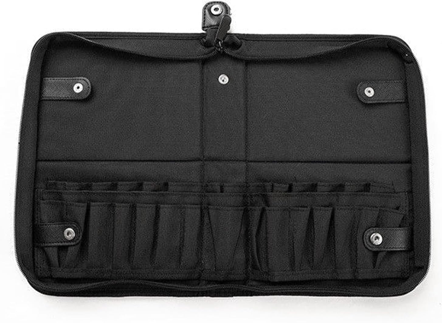 Makeup Brush Holder, Large Capacity Cosmetic Portable Organizer, Makeup Brush Organizer, Folding Cosmetic Storage Bags Pouch for Travel Easy Access Women image number 4