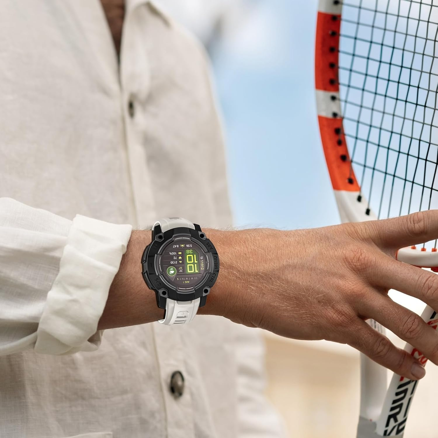 Strap for Garmin Instinct 3 50 Mm/Instinct 2X, 26 Mm Silicone Replacement Strap - Cangshan Green image number 6