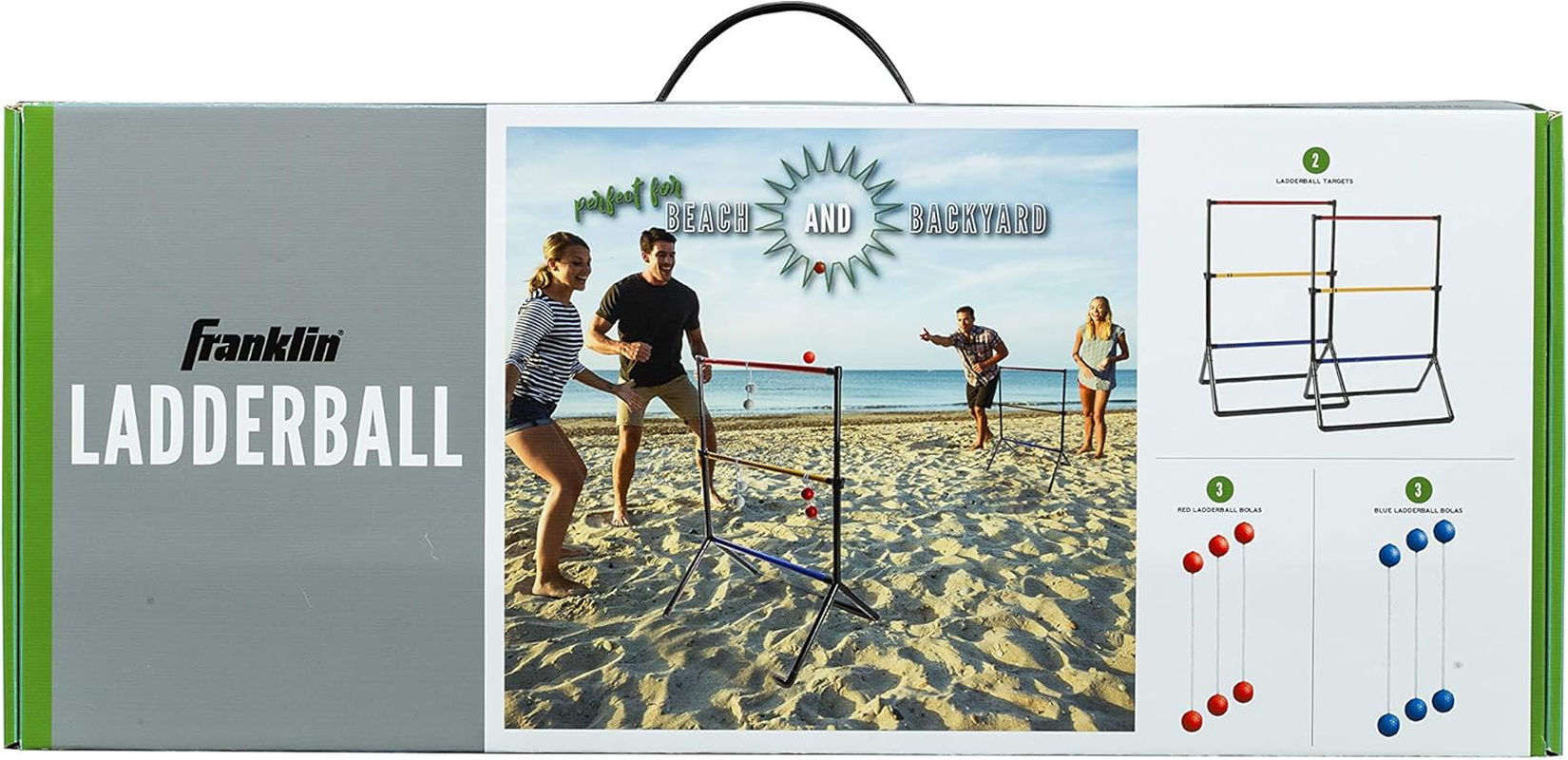 Franklin Sports Ladder Ball Set &mdash; Includes 2 Ladder Ball Targets with Weighted Bases and 6 Bolas &mdash; Ladder Golf Toss Outdoor Game for Beach or Backyard Fun &mdash; Professional, American, and Family Set Options image number 2