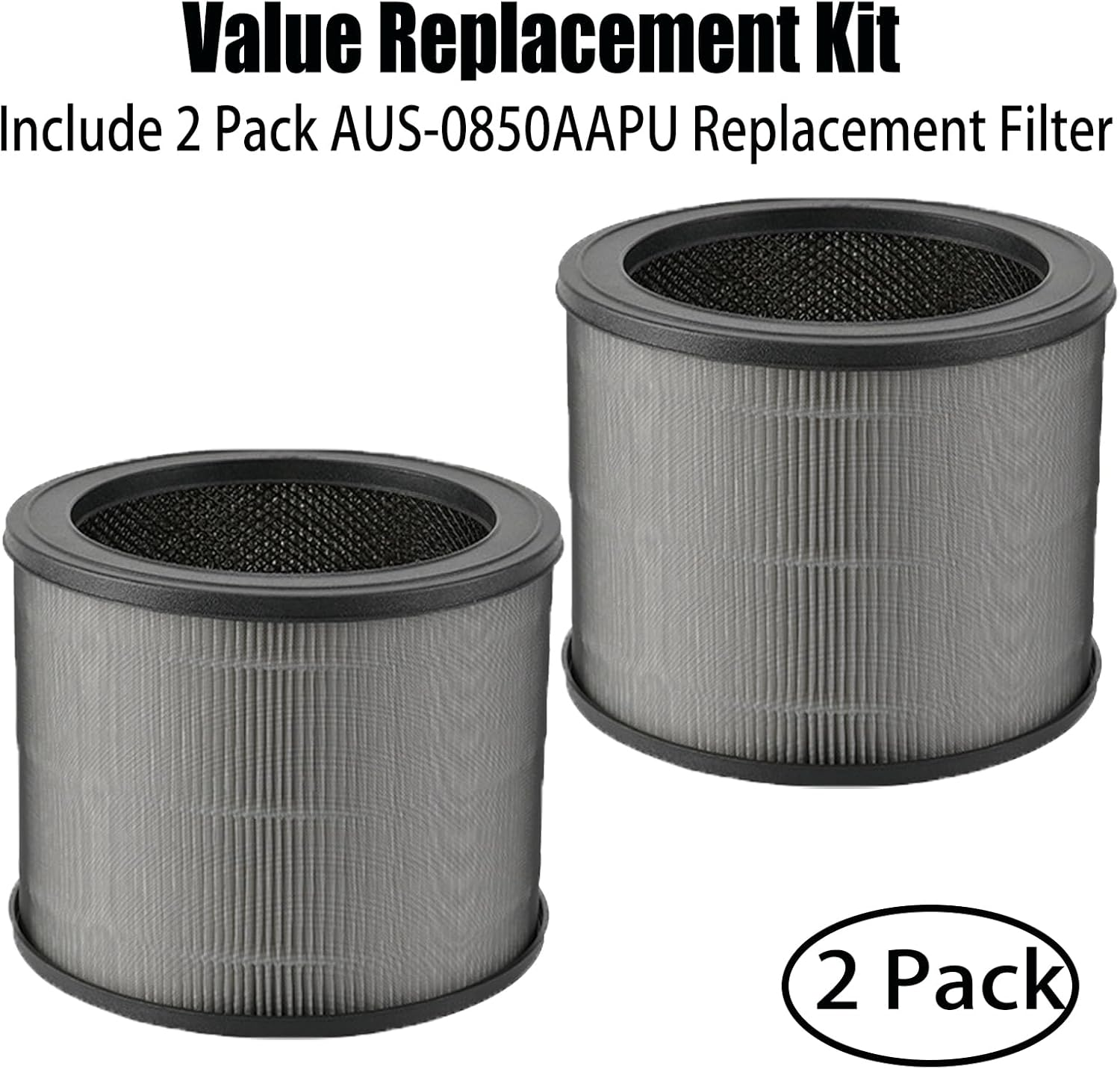 Compact 4-Stage Filter Replacement for Winix Compact 4-Stage Tower Air Purifier, 3-In-1 HEPA & Activated Carbon & Pre-Filter, Parts # AUS-0850AAPU (2 Pack) image number 4