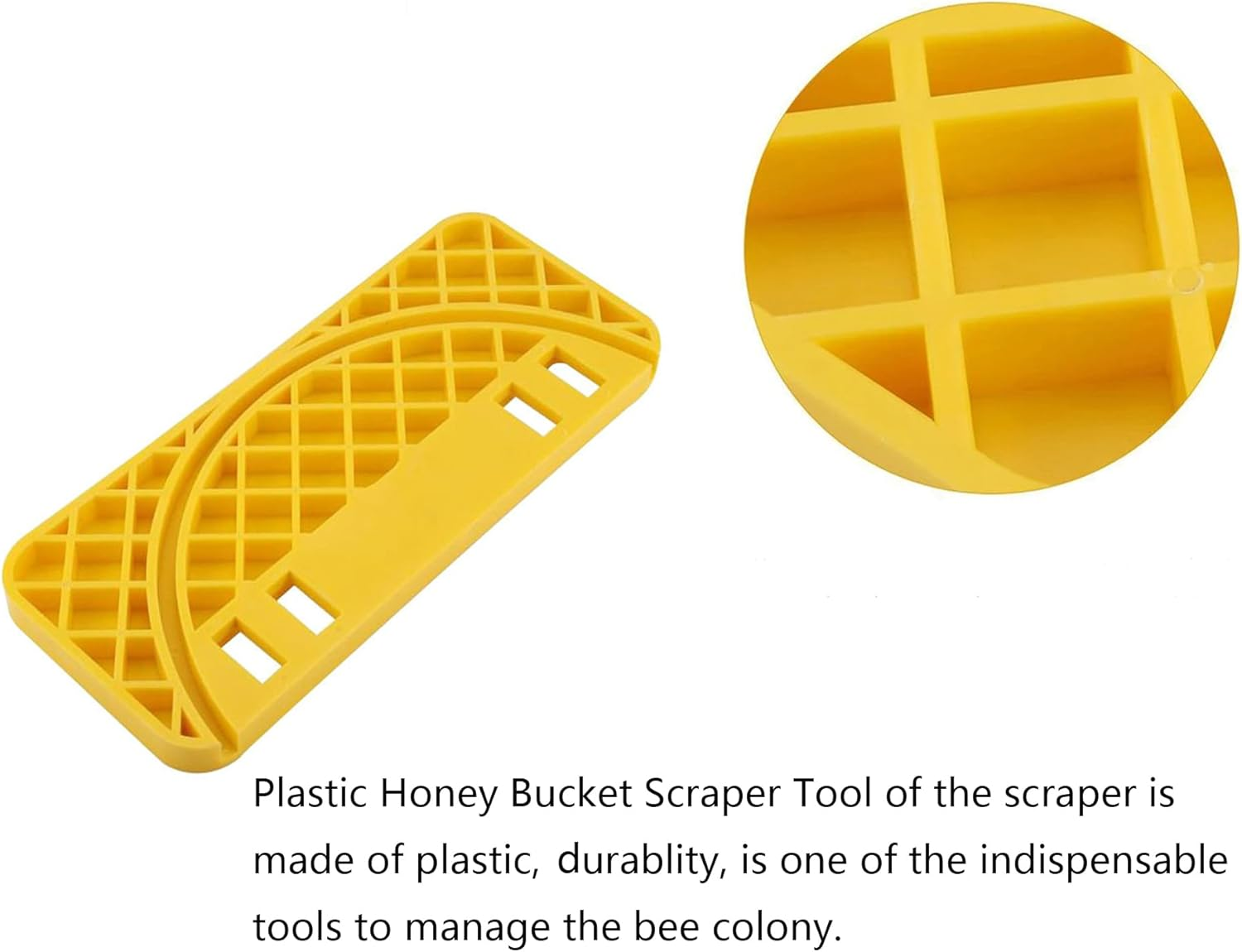 Honey Uncapping Tank Holder, Plastic Honey Bucket Scraper Tool, Beekeeper Flat Honey Shelf for Hive Cleaning Tool Beehive Frame Holder Shelf Yellow Color image number 5