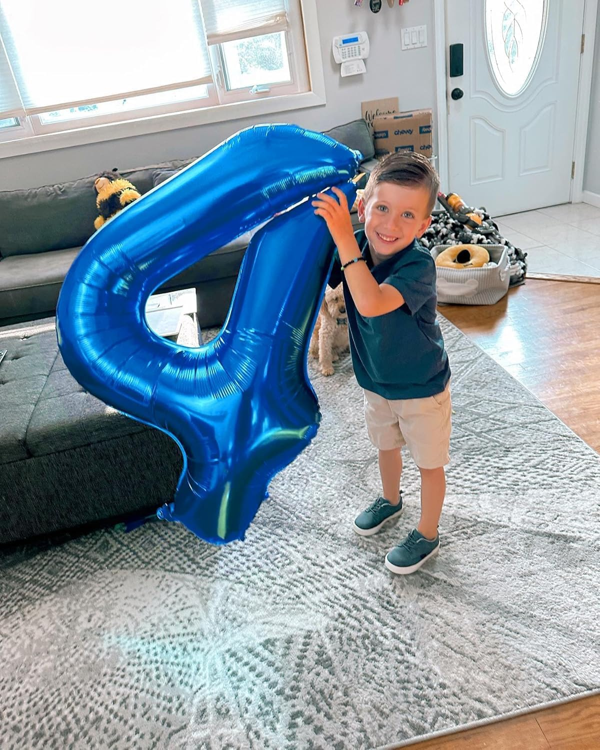 Navy Blue 4 Balloon, 40 Inch Number Balloon, 4Th Birthday Decorations, Blue Party Supplies, Giant Number 4 Balloon for Party Decoration image number 4