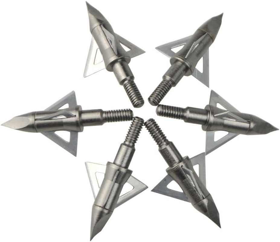SHARROW 12Pcs Archery 3 Sharp Fixed Blade Broadheads 100 Grain Hunting Arrow Heads Bolts for Crossbow and Compound Bow image number 6