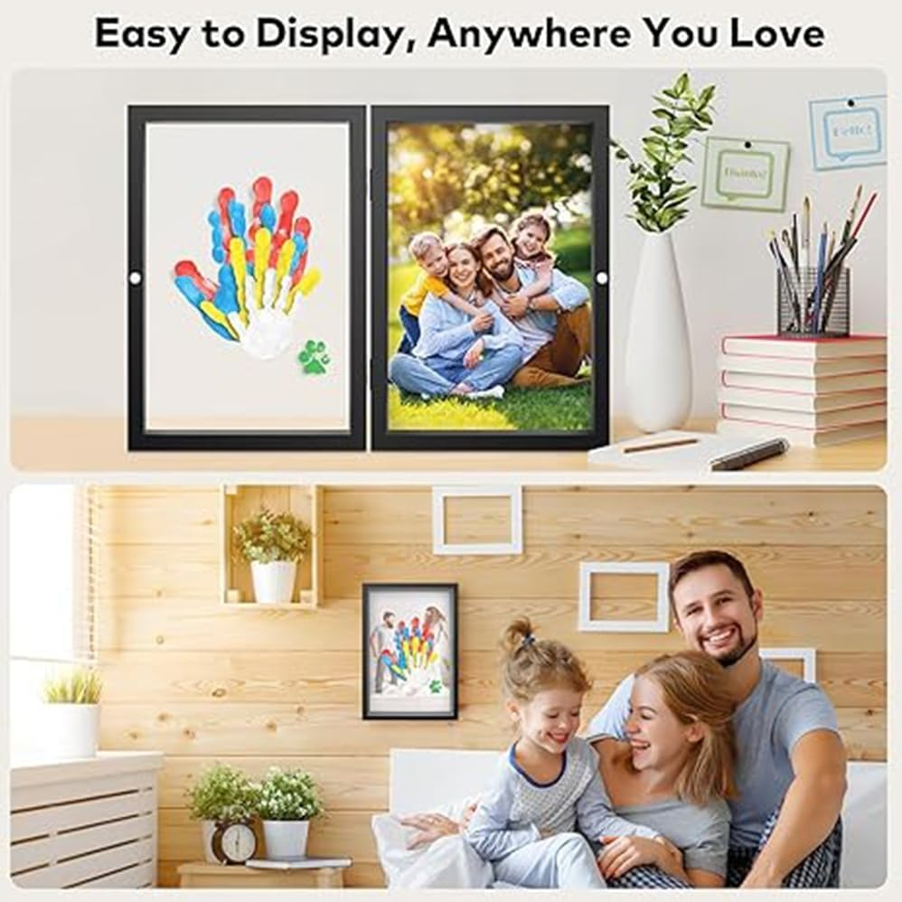 DIY Craft Souvenir Photo Frame, Family Handprint Photo Frame, Handprint Decoration Kit, Suitable for Parents and Newborns, Couples, Anniversary Home Items image number 2