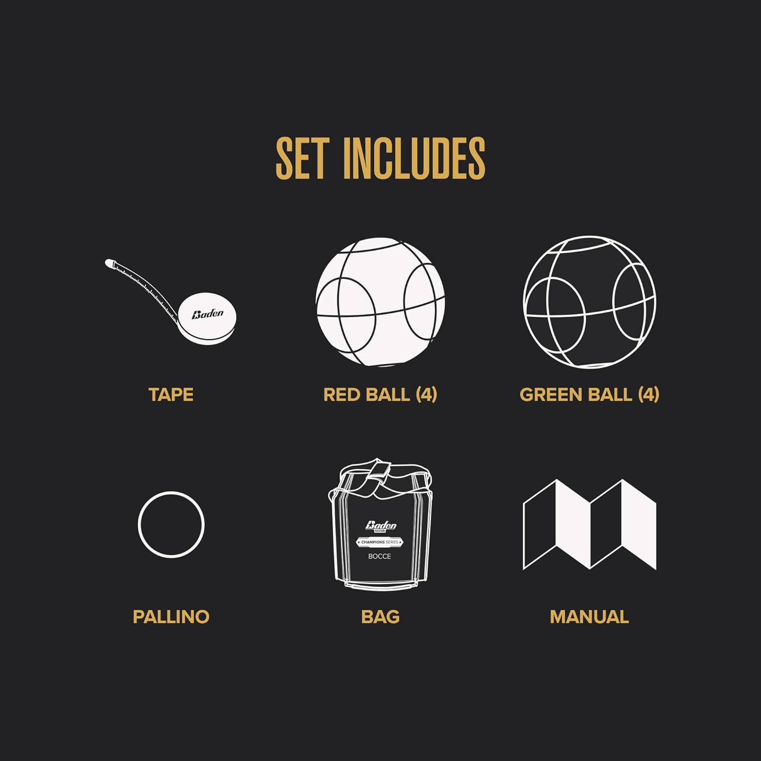 Baden Bocce Ball Set with Carry Case and Measuring Tape - Various Sizes image number 3