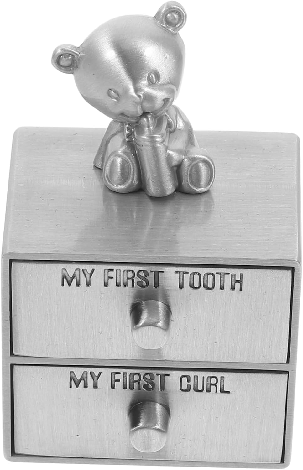 Double Metal Tooth Storage Box First Tooth and Curl Keepsake Box for Compact and Portable Design for Newborn Memories image number 3