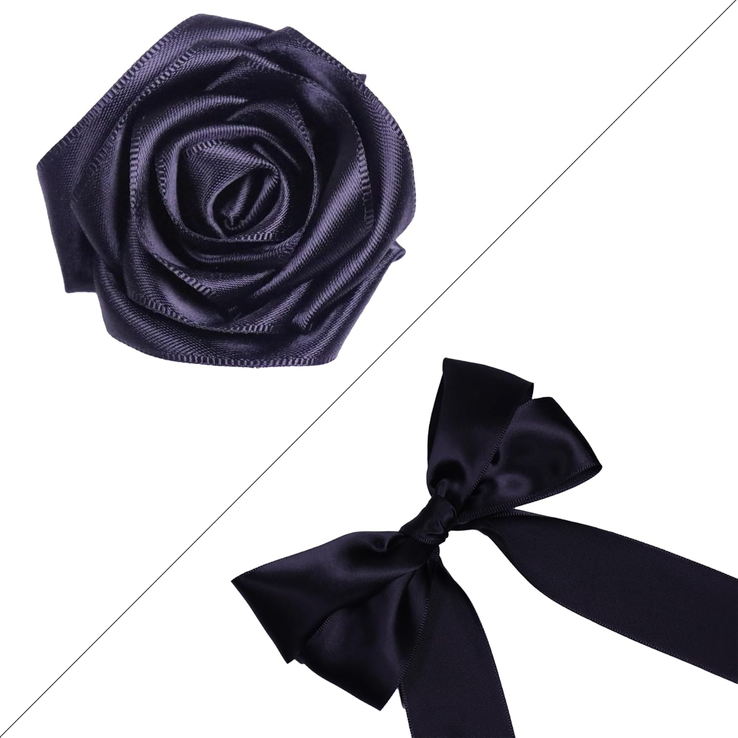 Black Ribbon 1-1/2 Inch 30 Yards Satin Ribbon Polyester Fabric Single Sided Ribbon for Gift Wrapping, Flower Bouquet, Handmade Eternal Flower, Wedding Party Decoration - Black image number 3