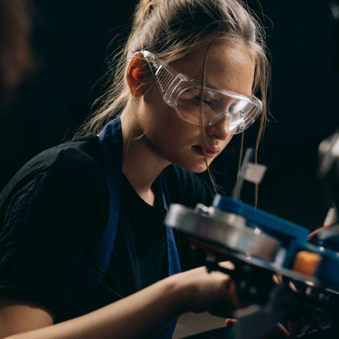 Shield Right Visitor Safety Glasses, 12 Pack over Eyeglasses, Anti-Fog & Scratch Resistant, AS/NZS 1337.1:2010 Safety Glasses over Glasses Eye Protection