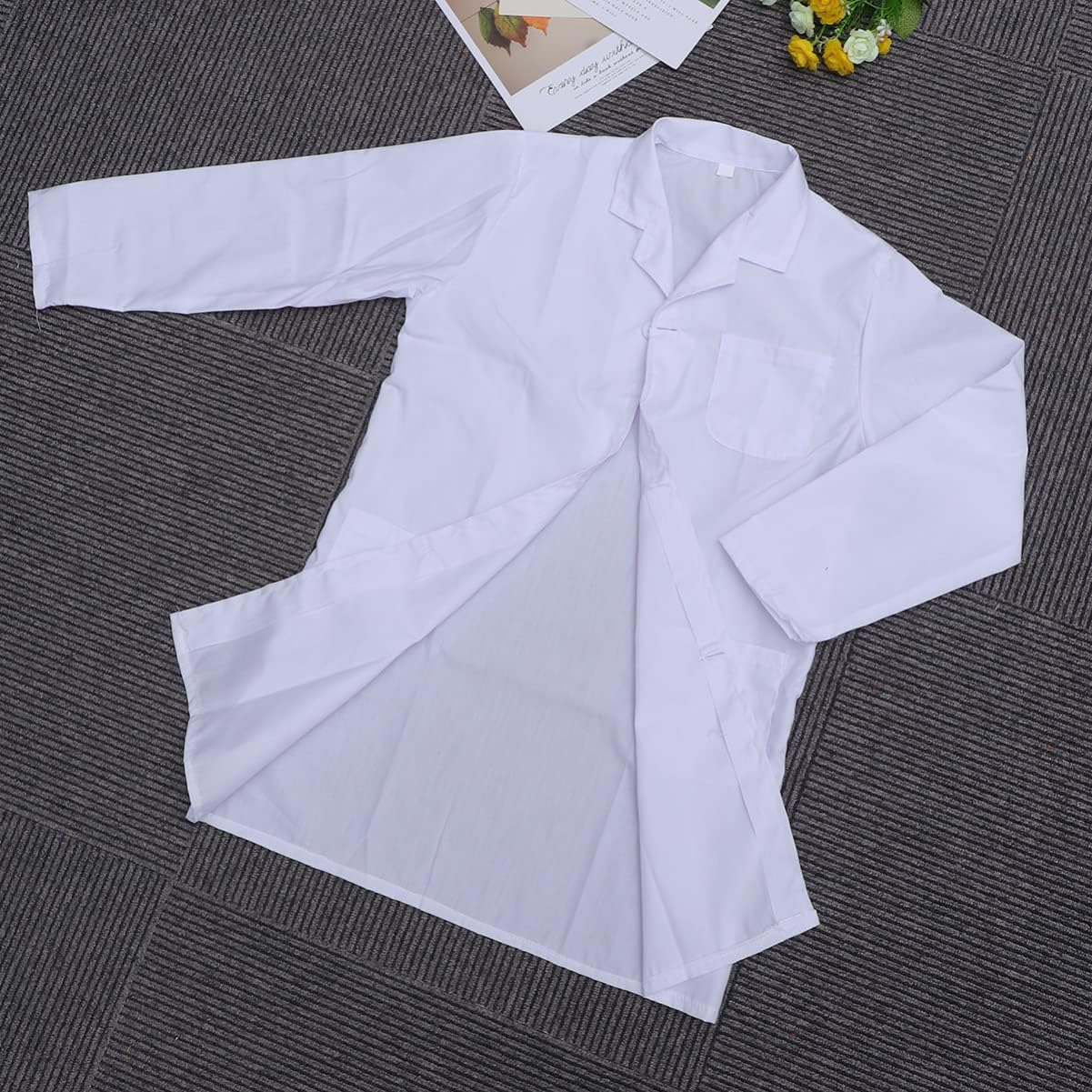 Zerodeko Kids Lab Coat - Lightweight Experiment Coat with Adjustable Cuffs, Breathable Thin Fabric for Role Play, School STEM Projects & Halloween Costume (Ages 4-12) image number 4